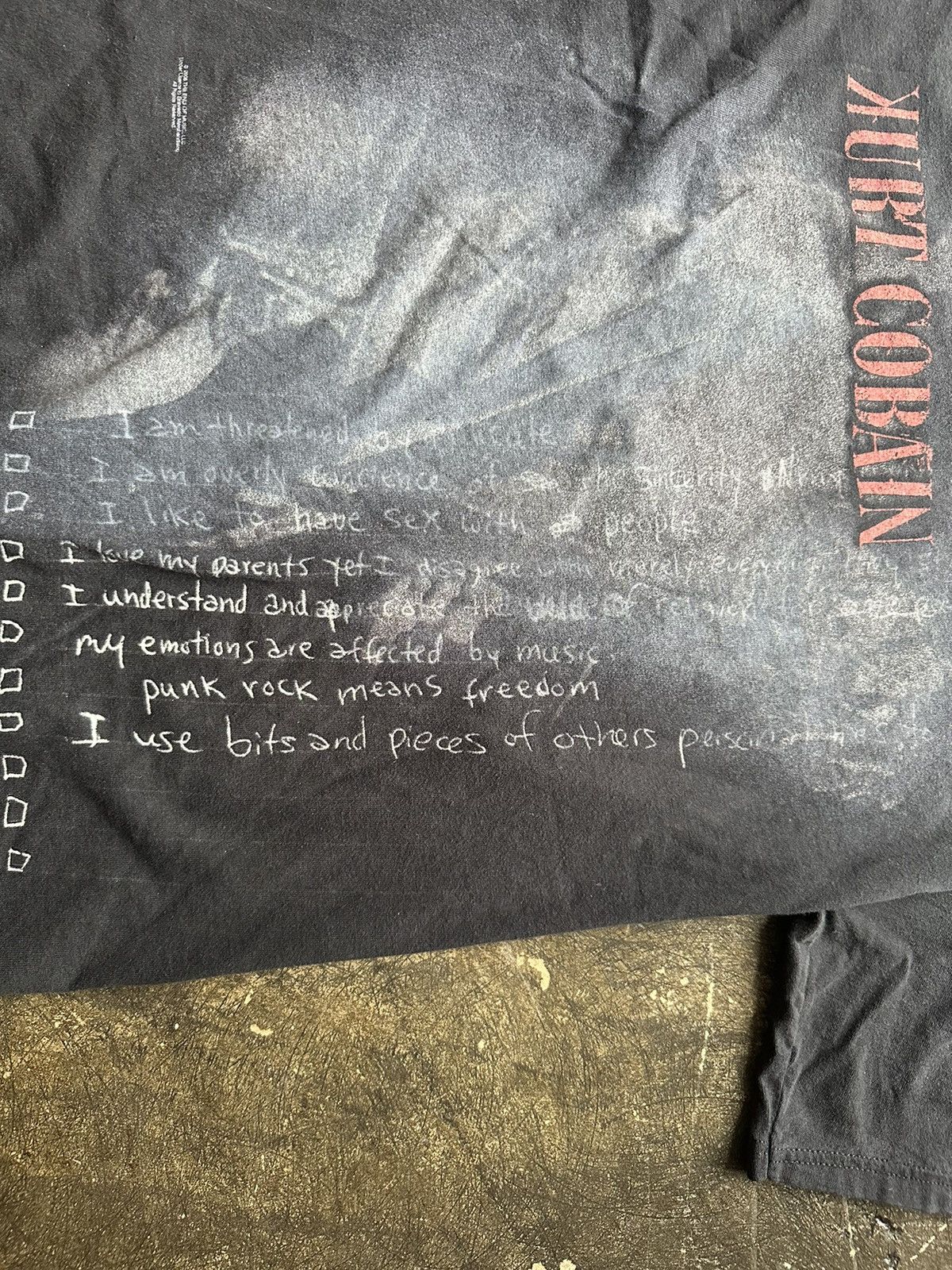 Vintage Kurt Cobain Nirvana Band Tee