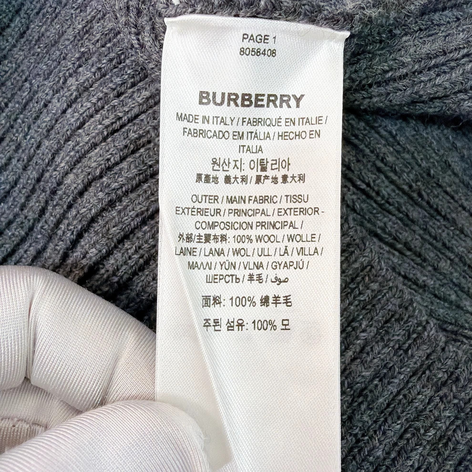 Burberry Burberry Gray Knit Cardigan M New With Tags Size M / US 6-8 / IT 42-44 - 8 Thumbnail