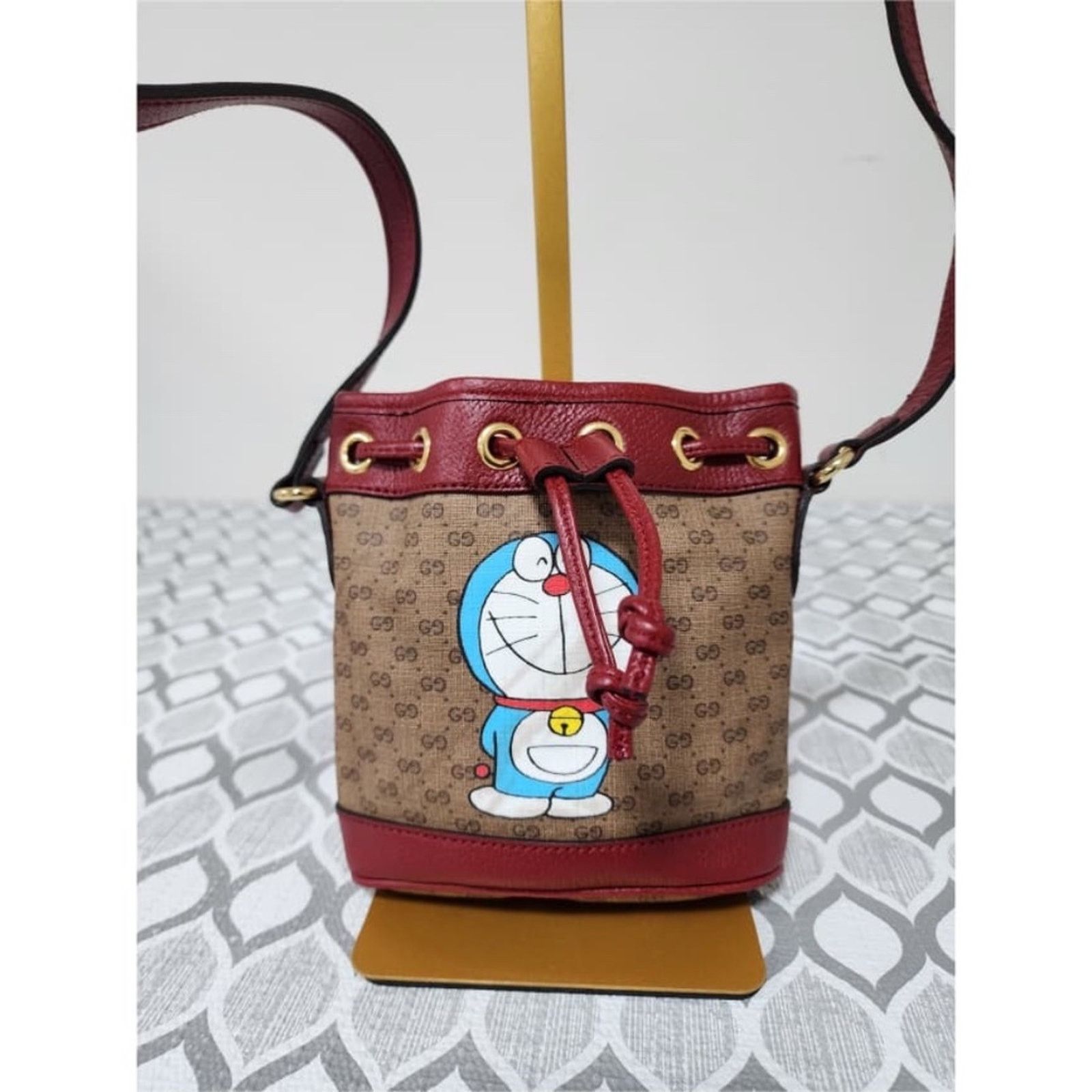 Gucci Auth Gucci Doraemon x Gucci Coated Canvas Bucket Bag Mini Size ONE SIZE - 5 Thumbnail