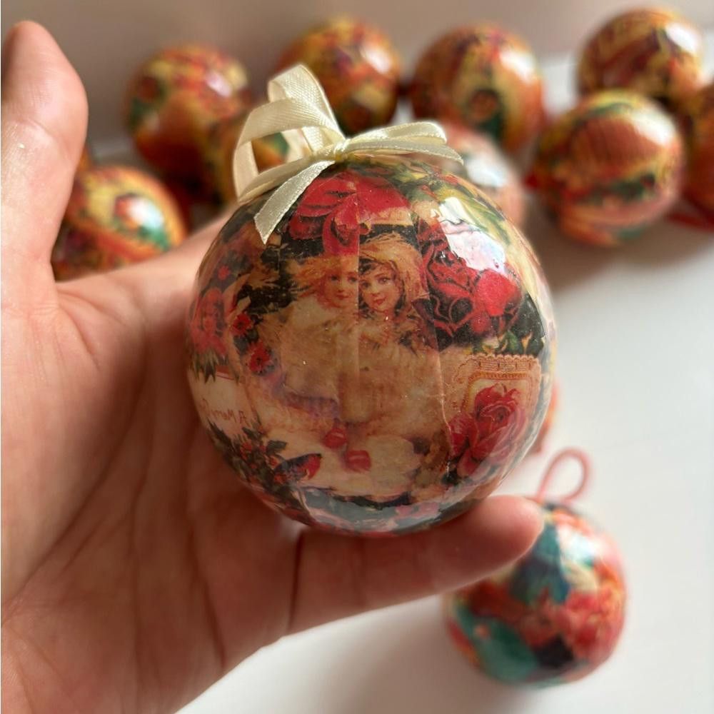 Designer Vintage Paper Mache Christmas Ornaments Size ONE SIZE - 5 Thumbnail