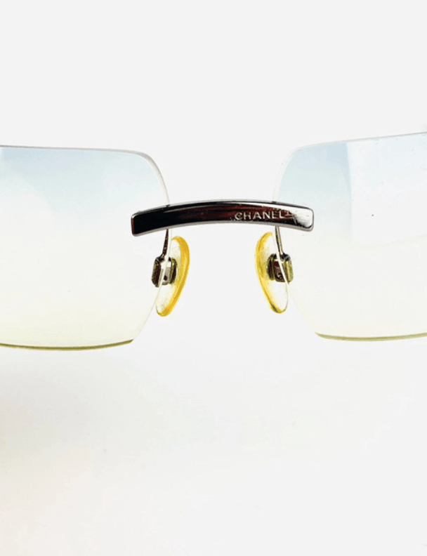 Chanel Chanel Sunglasses 4048 Rhinestone Logo Rimless 4017 Vintage Size ONE SIZE - 6 Thumbnail