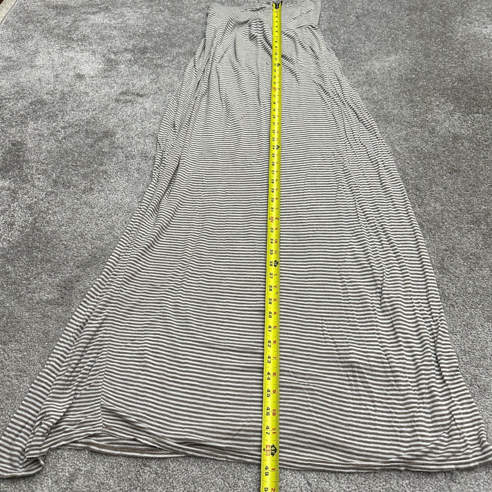 Max Studio Maxi Dress Women S Brown Striped Strapless Knit Long Casual -  ilac.rochib.com