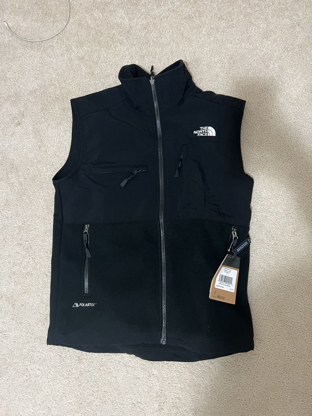 image of The North Face S North Face Fleece Denali Vest in Black, Men's (Size Small)