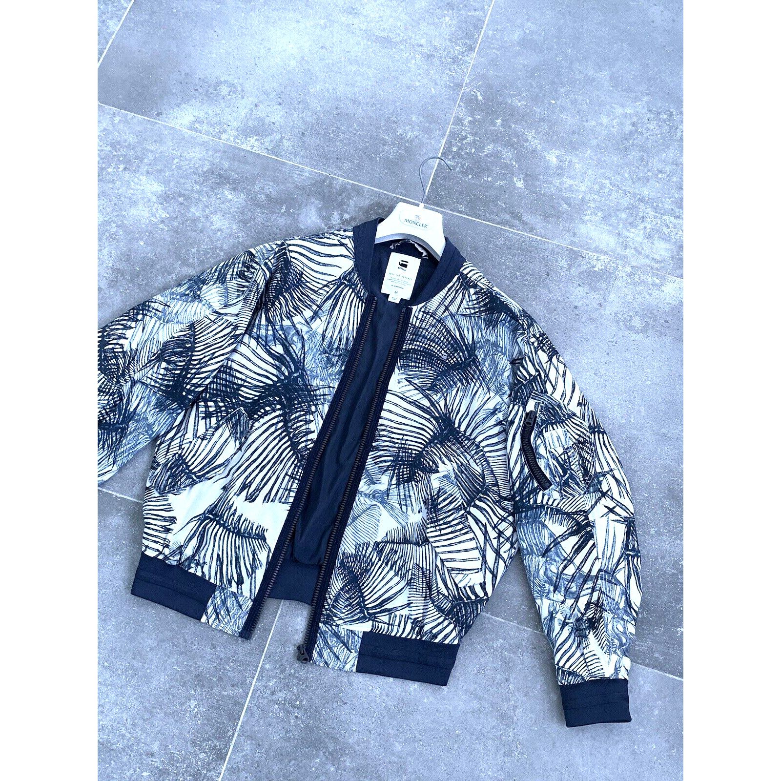 G-Star Womens G-STAR Indigo Pattern Army BF Bomber Jacket SZ M US 8 Size M / US 6-8 / IT 42-44 - 11 Thumbnail