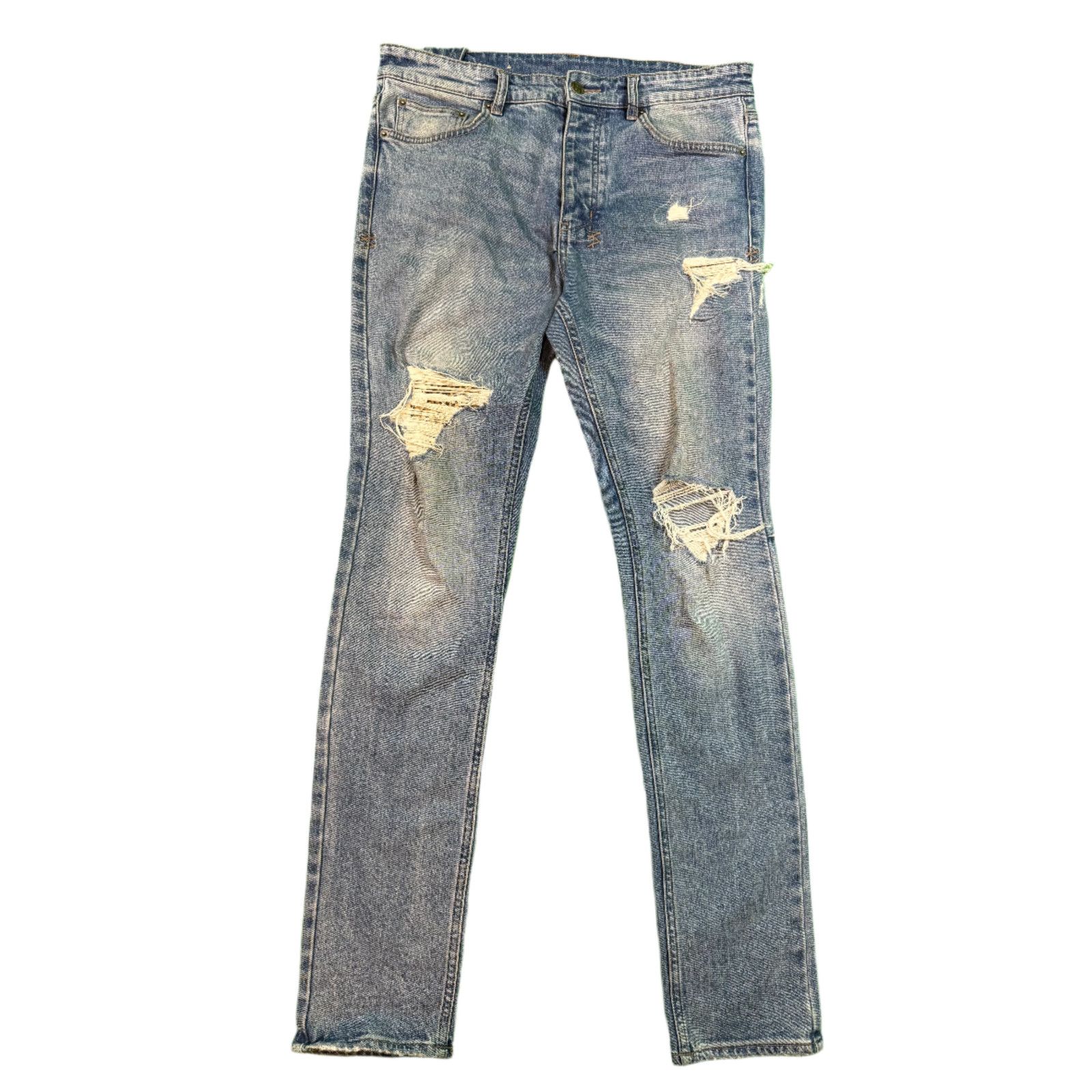 Ksubi Ksubi Light Wash Ripped Blue Jeans Size US 32 / EU 48 - 1 Thumbnail