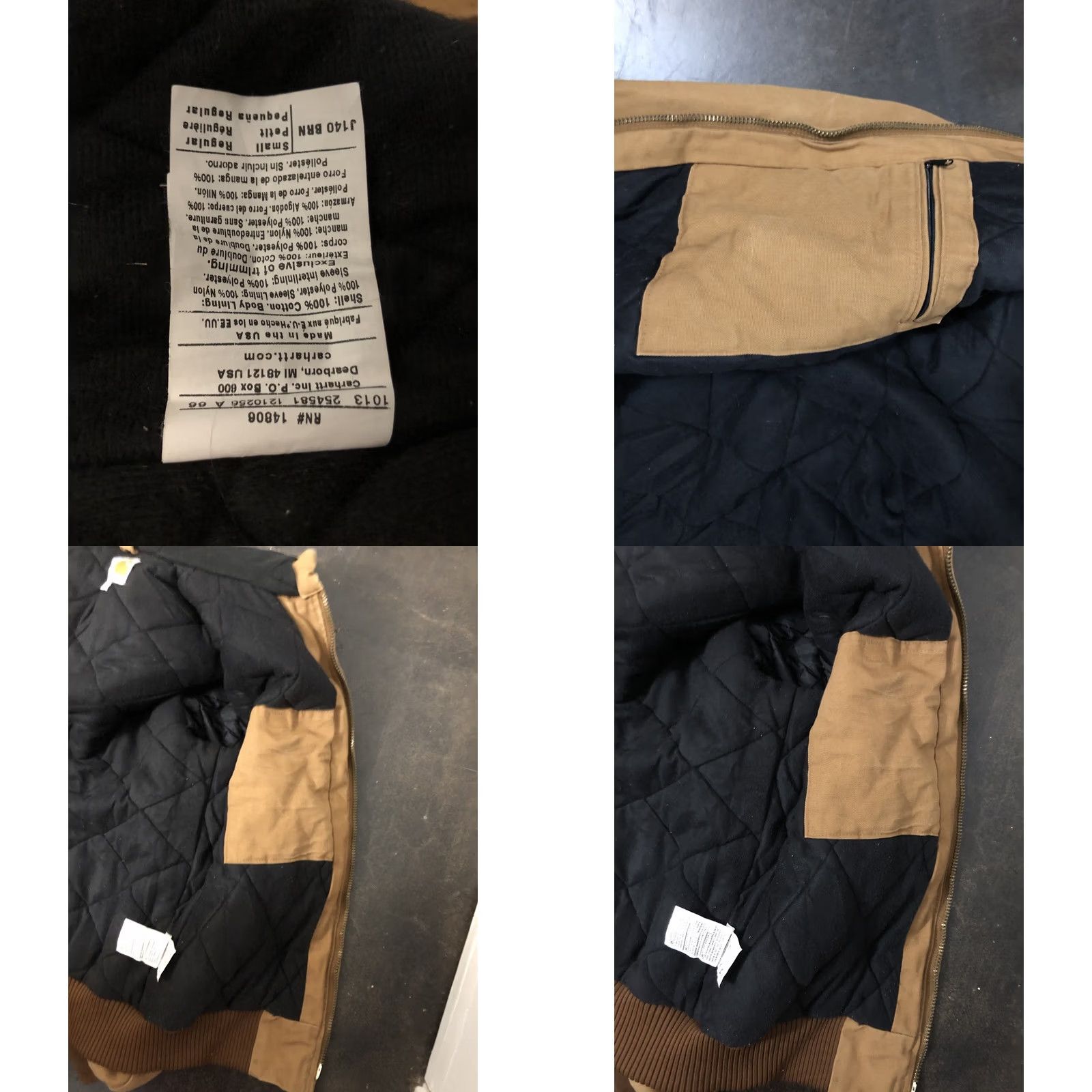 Carhartt VINTAGE Carhartt J140 Hooded Jacket Mens Small Brown Lined Work Coat USA 90s Size US S / EU 44-46 / 1 - 11 Thumbnail
