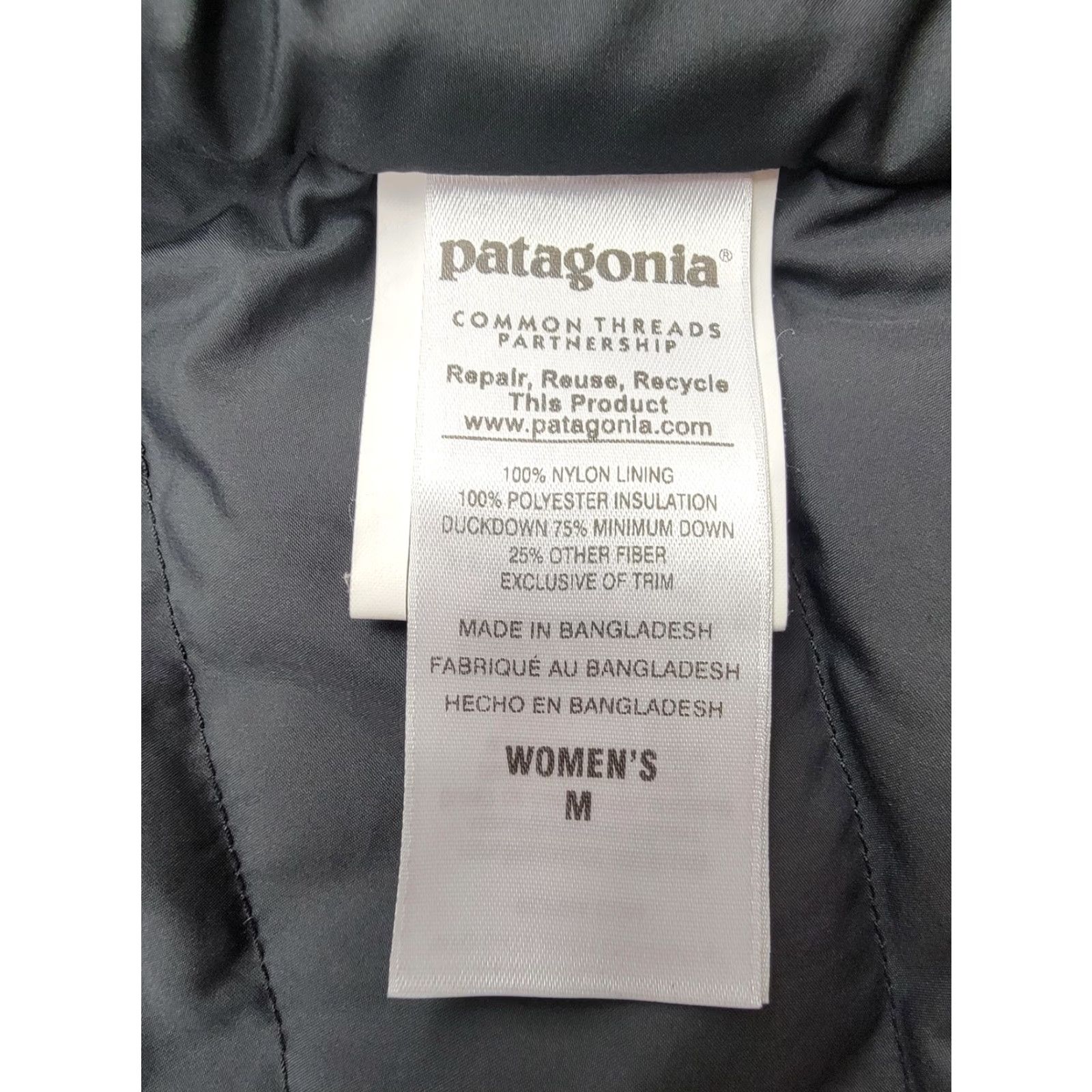 Patagonia Patagonia Vest Womens M Black Quilted Down Puffer Asym Zip Front Collared Oh Outdoor Exterior Nylon Shell Lining Zip Pockets Size M / US 6-8 / IT 42-44 - 6 Thumbnail