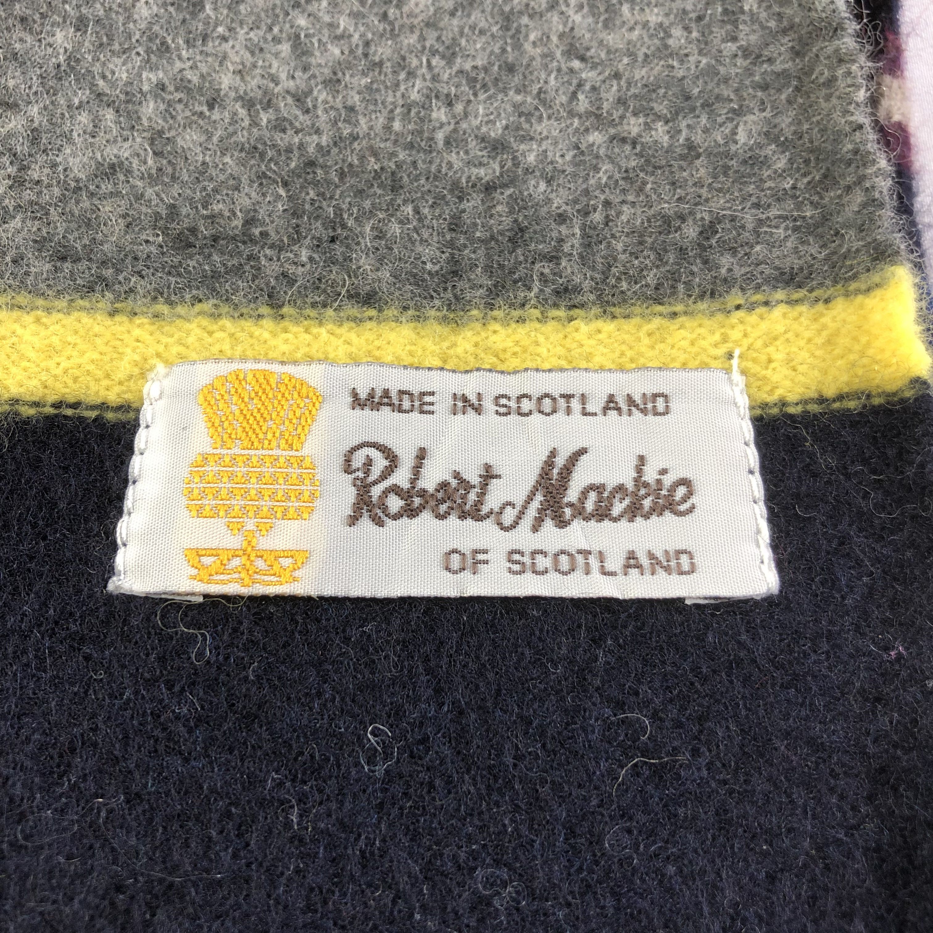 Vintage Robert Mackie Striped Wool Scarf Muffler V1441 Size ONE SIZE - 4 Thumbnail
