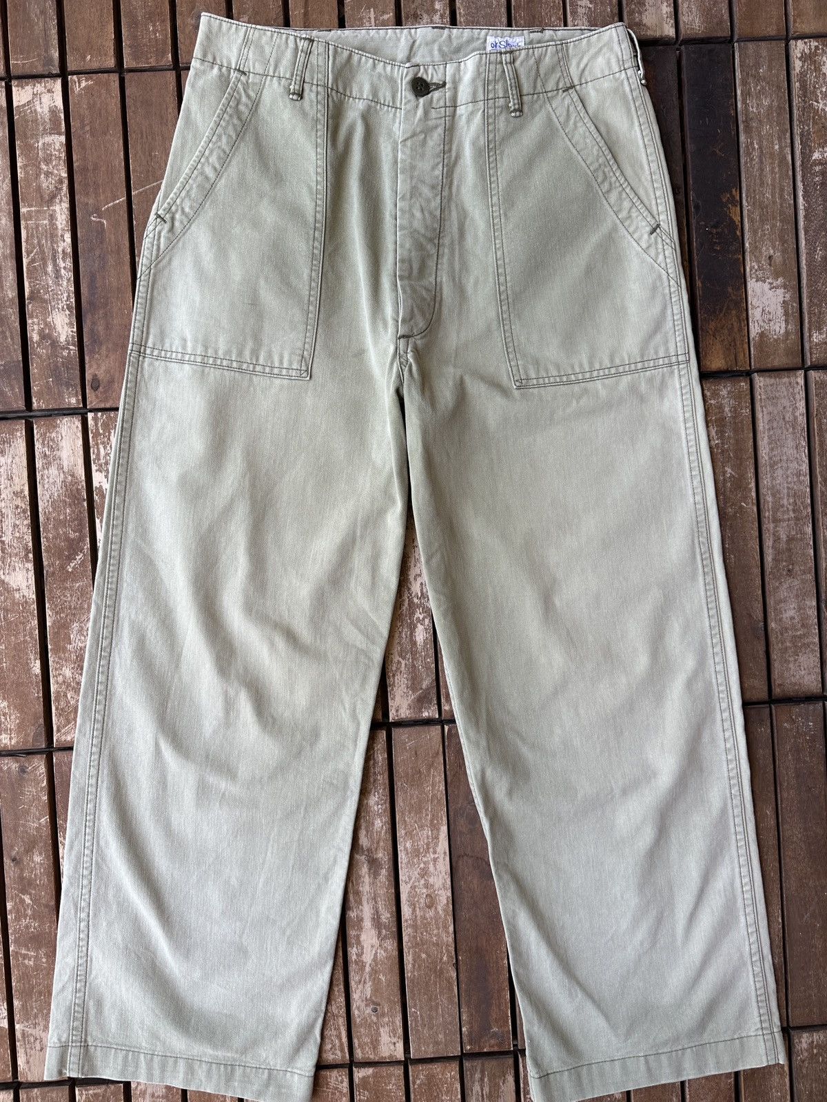 Orslow orSlow Fatigue Pants Beige Size 31 Size US 31 - 1 Thumbnail