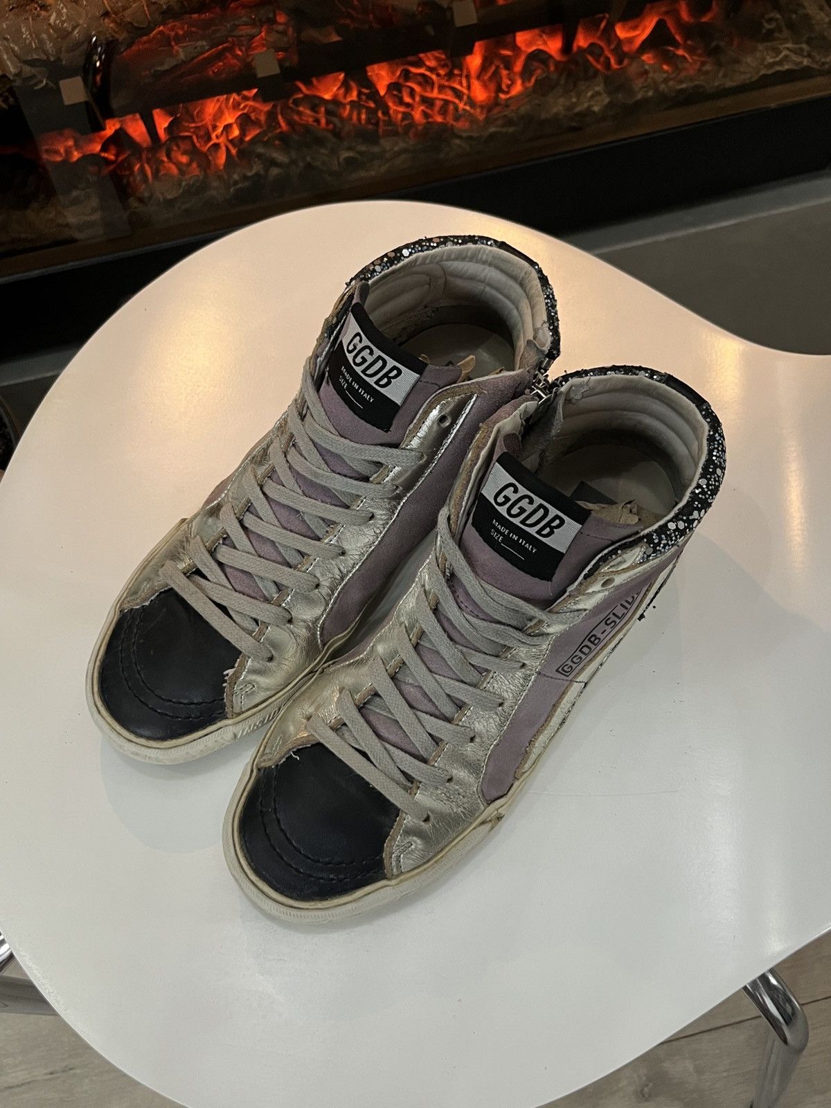 Golden Goose 🔥Golden Goose Slide Super Star Glitter Sneakers GGDB Size US 6 / IT 36 - 5 Thumbnail