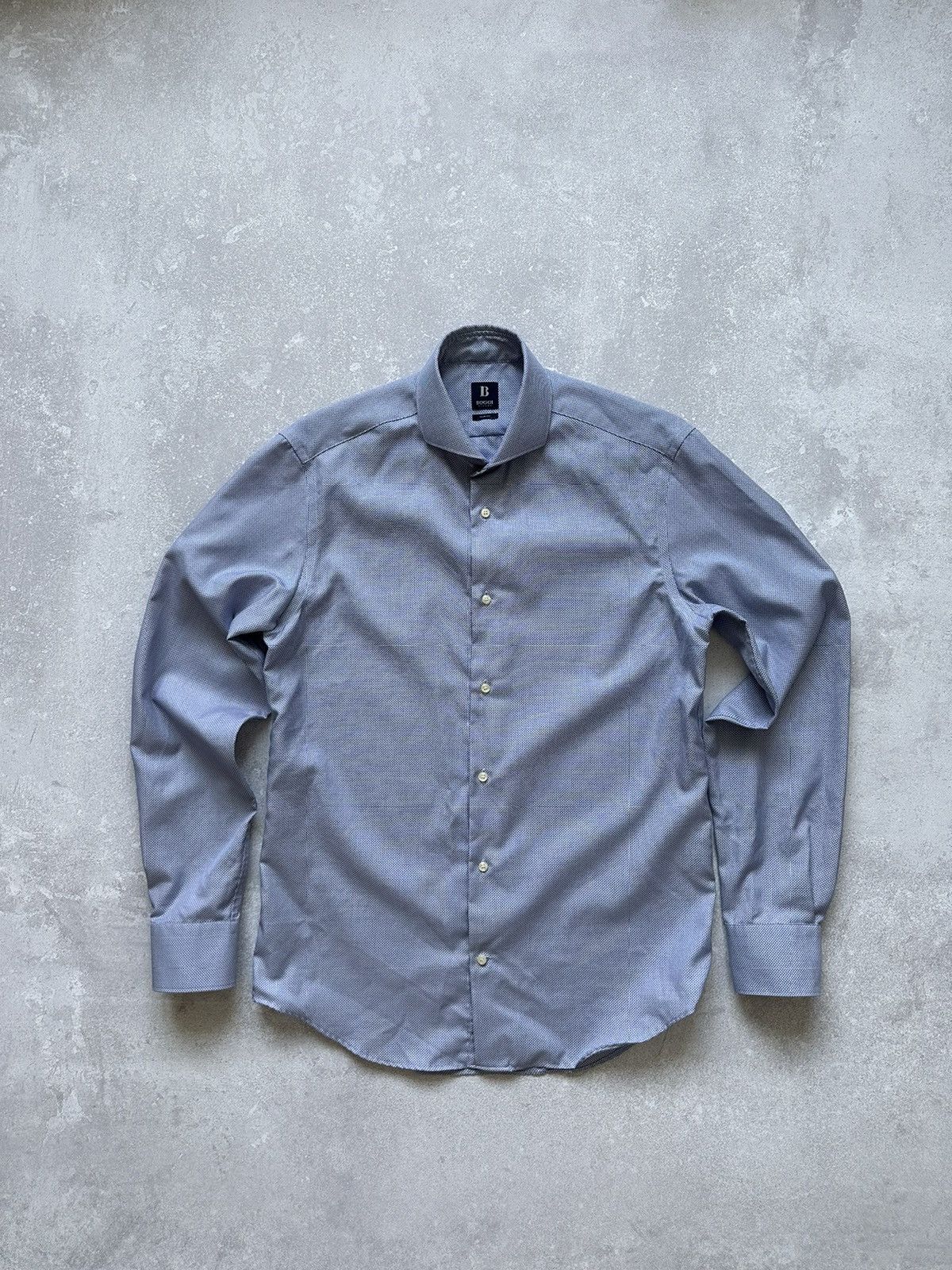 Boggi boggi milano shirt long sleeve slim fit size 40/15 blue Size US M / EU 48-50 / 2 - 1 Thumbnail