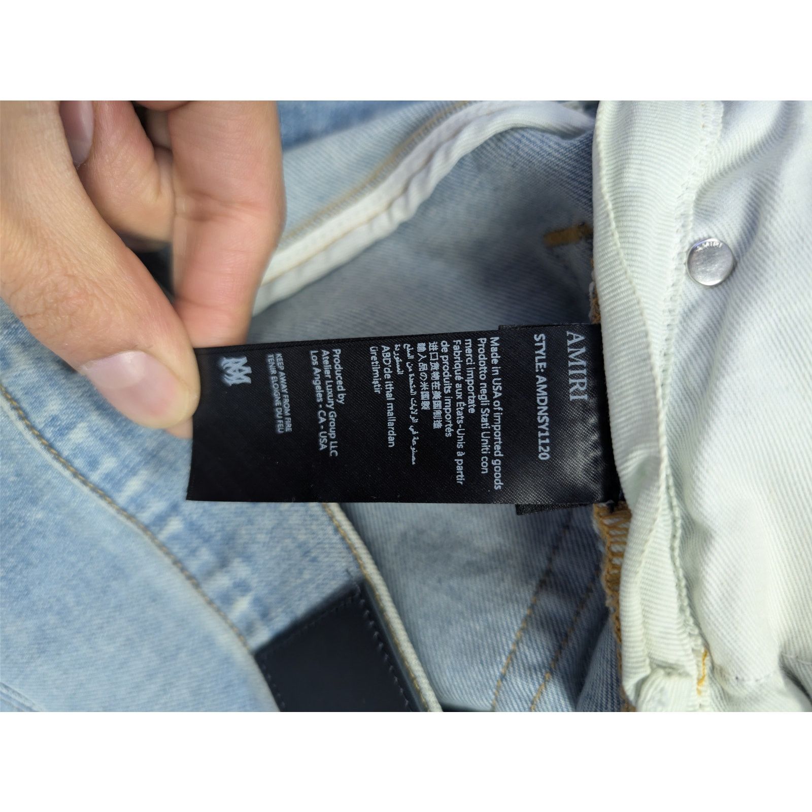 Amiri o1rshd1 Ultrasuede MX1 Denim Jeans in Surf Indigo Blue Size US 32 / EU 48 - 17 Thumbnail