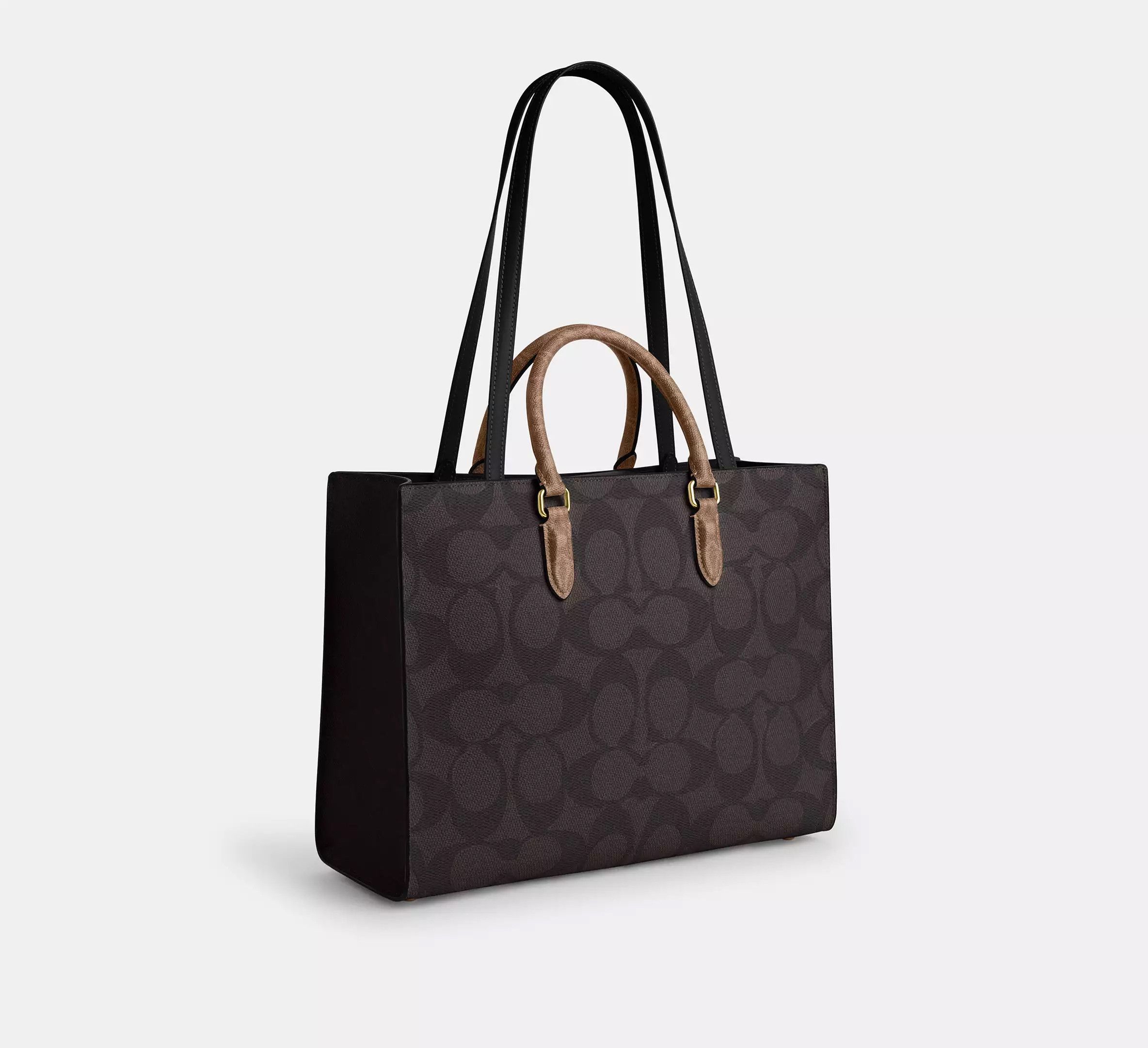Coach Maggie Tote Bag In Blocked Signature Canvas CY677 Size ONE SIZE - 8 Thumbnail