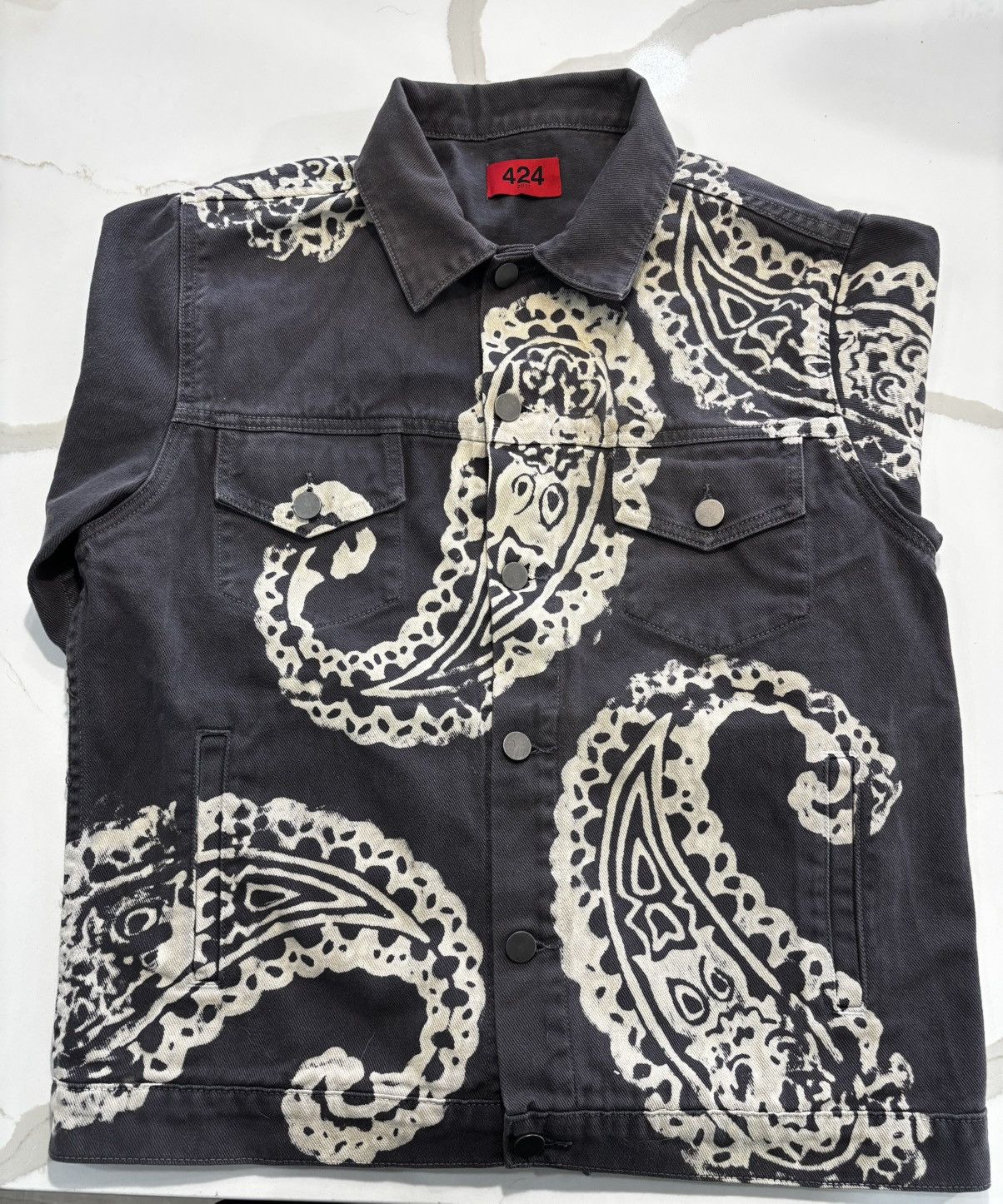 424 424 On Fairfax - Denim trucker jacket | Grailed