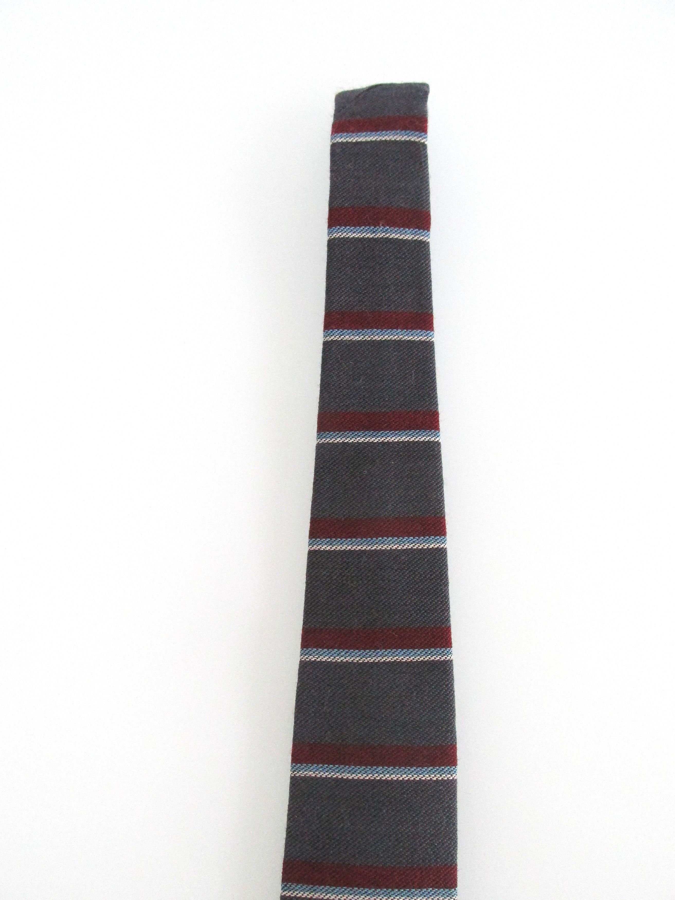 Vintage Flat/Square Bottom Vintage Men's Wool Tie Size ONE SIZE - 3 Thumbnail