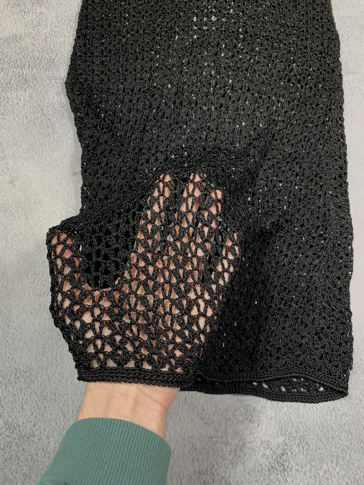 Vintage Vintage Y2K knit mesh midi dress avantgarde streetwear Size S / US 4 / IT 40 - 4 Thumbnail