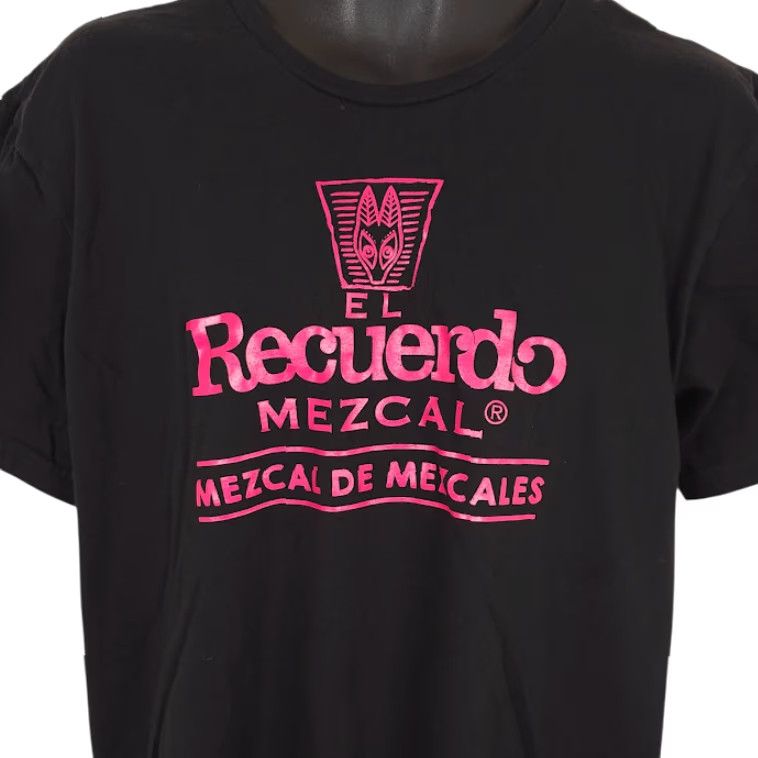 Vintage El Recuerdo Mezcal T Shirt Mens XL Black Agave Liquor Promo Size US XL / EU 56 / 4 - 2 Thumbnail