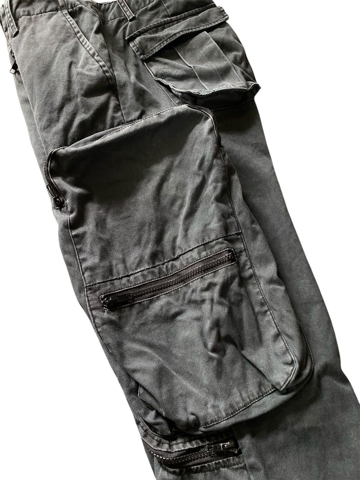 Japanese Brand Vintage Y2K Archive M-Pocket Mesh Venti Cargo Pants Charcoal Size US 34 / EU 50 - 6 Thumbnail