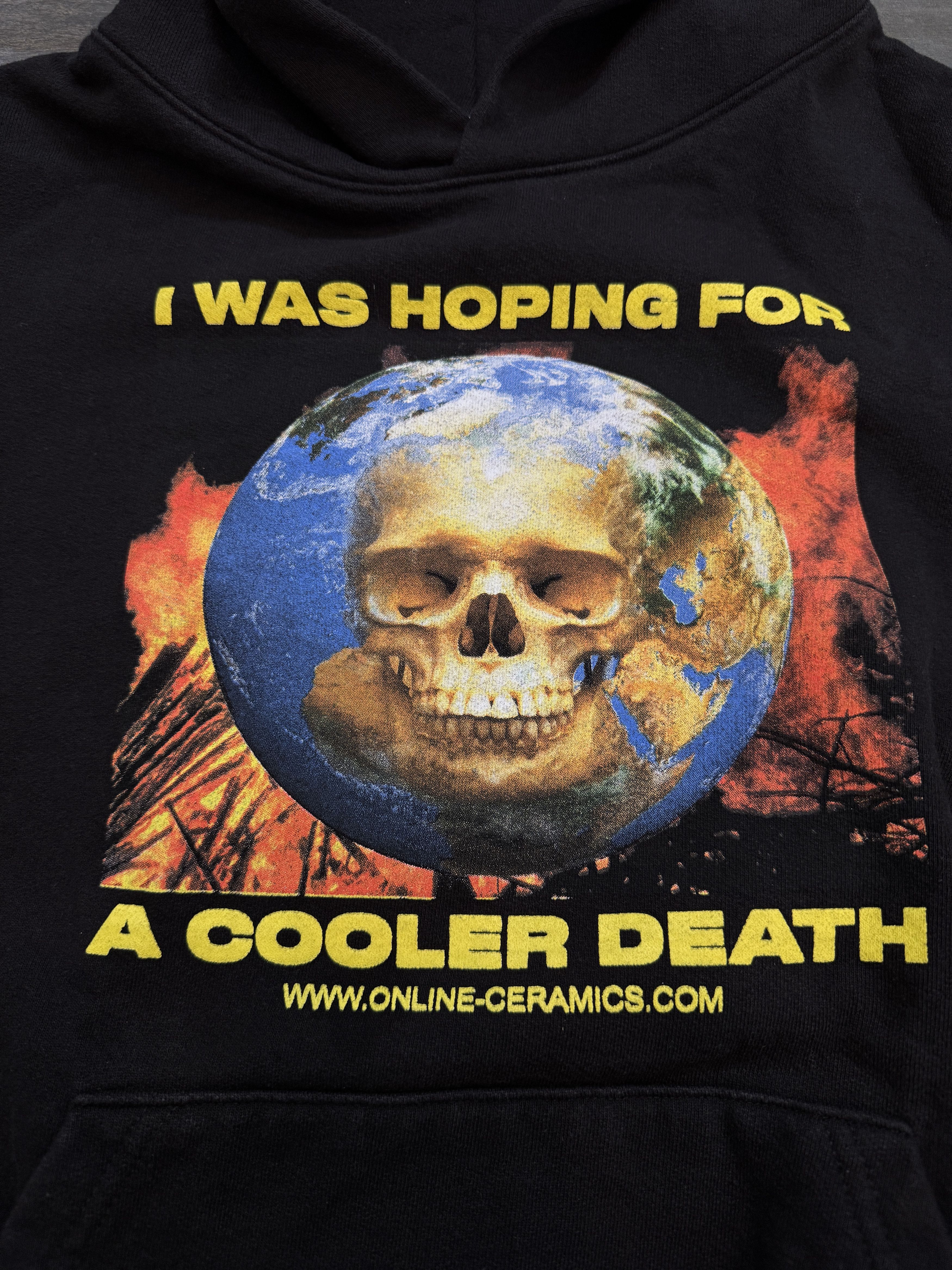 Online Ceramics I Was Hoping For A Cooler Death Hoodie Black Size US L / EU 52-54 / 3 - 3 Thumbnail