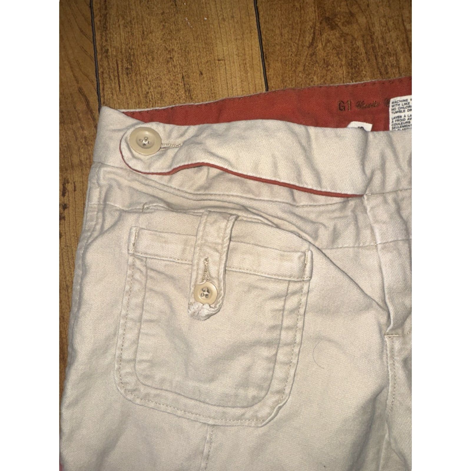 Anthropologie VINTAGE G1 Basic Goods Pants Cropped Tie Drawstring Pockets Cuffed Tan 6 Women Cropped Pants Casual Size 28" / US 6 / IT 42 - 6 Thumbnail