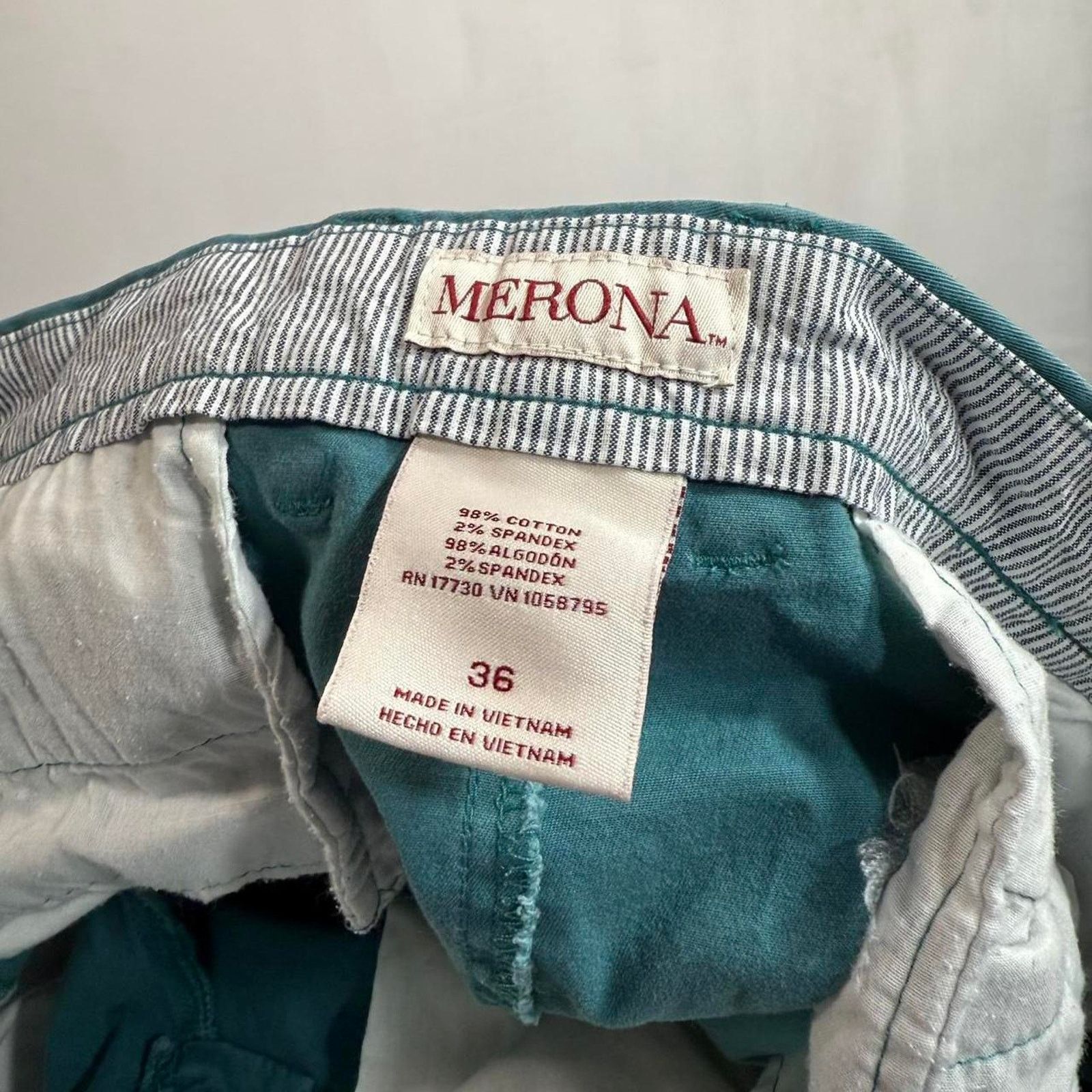Merona Merona Mens Teal Golf Chino Shorts Sz 36 Size US 36 / EU 52 - 2 Thumbnail
