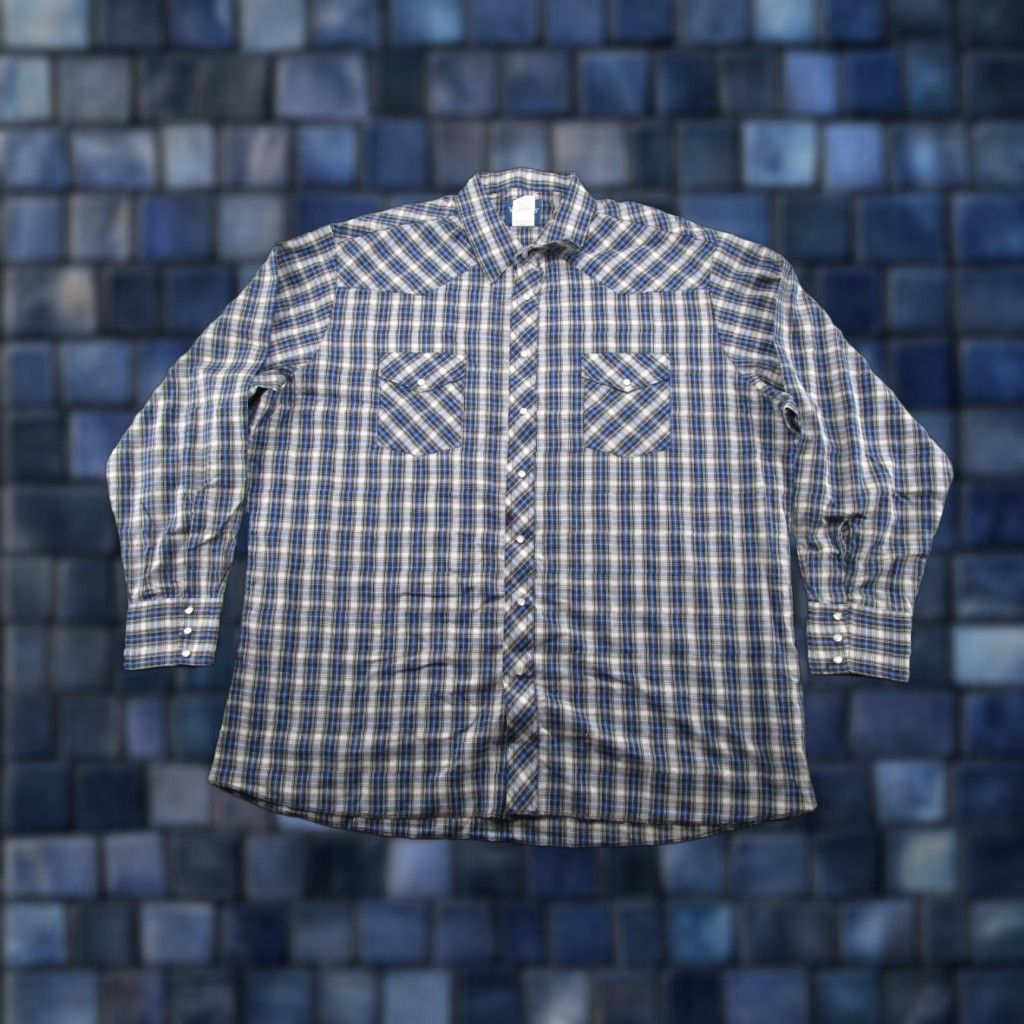 Wrangler Wrangler Long Sleeve Snap Up Shirt Mens 3XLT Rodeo Western Plaid Read Size US XXL / EU 58 / 5 - 1 Thumbnail