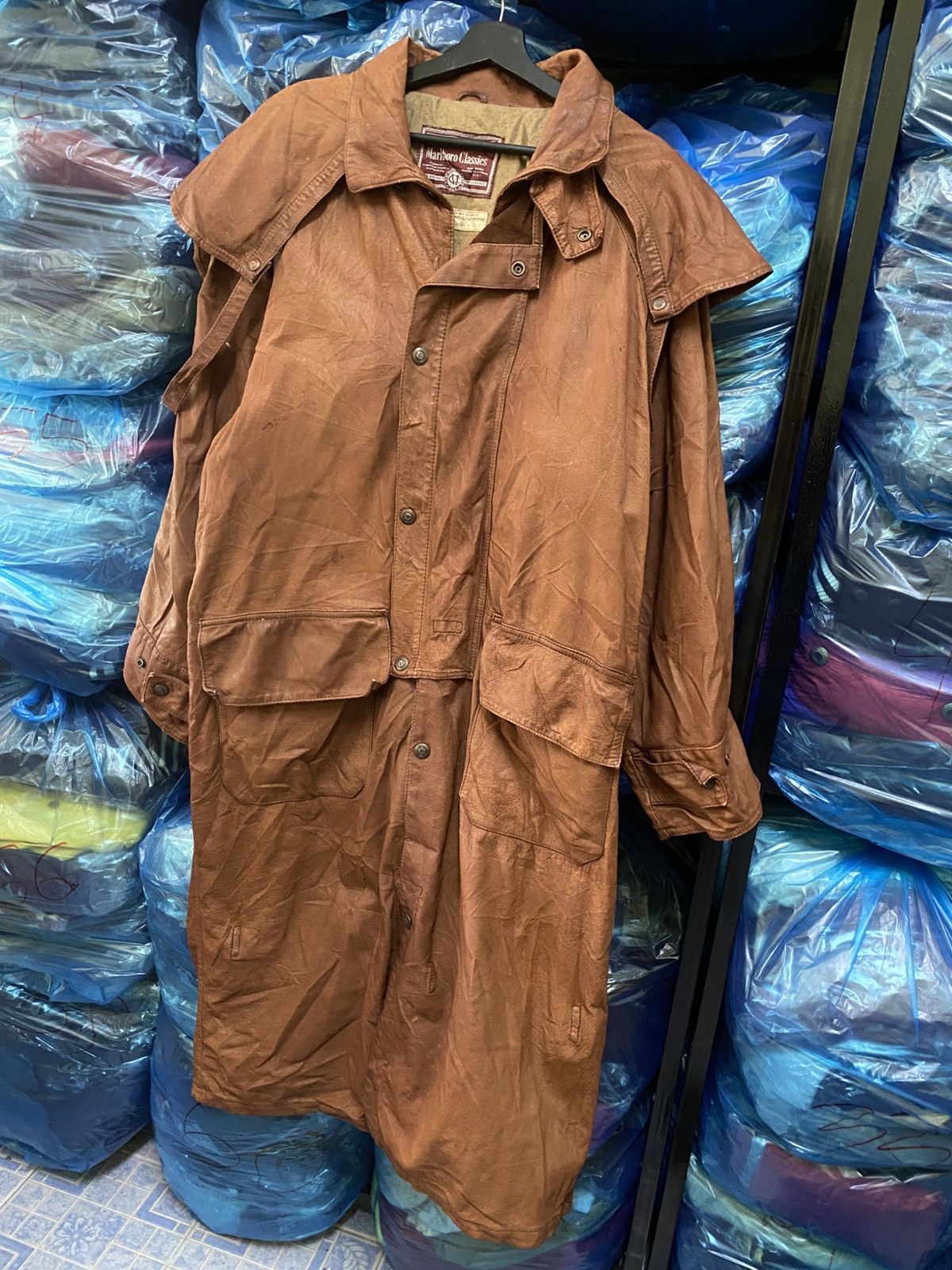 Marlboro Classics 1st Edition 80s Marlboro Classics Brown Cotton Duster Riding Size US L / EU 52-54 / 3 - 2 Thumbnail