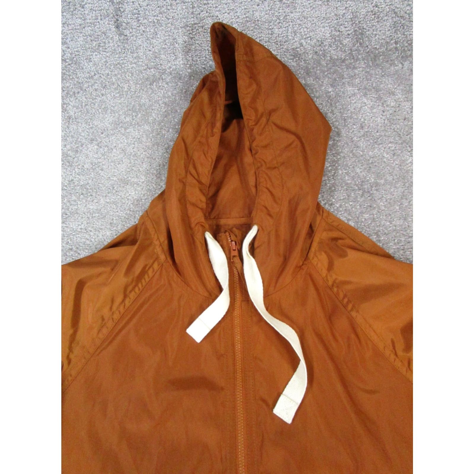 Madewell Madewell Jacket Womens Large Orange Full Zip Hooded Rain Coat Size L / US 10 / IT 46 - 2 Thumbnail