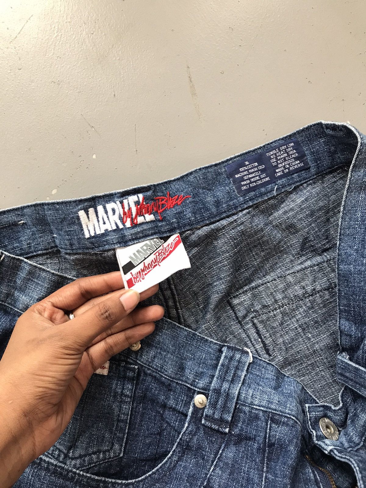 Marvel Comics × Vintage Vintage marvel Johnny blaze patchwork cargo denim Size US 36 / EU 52 - 6 Thumbnail