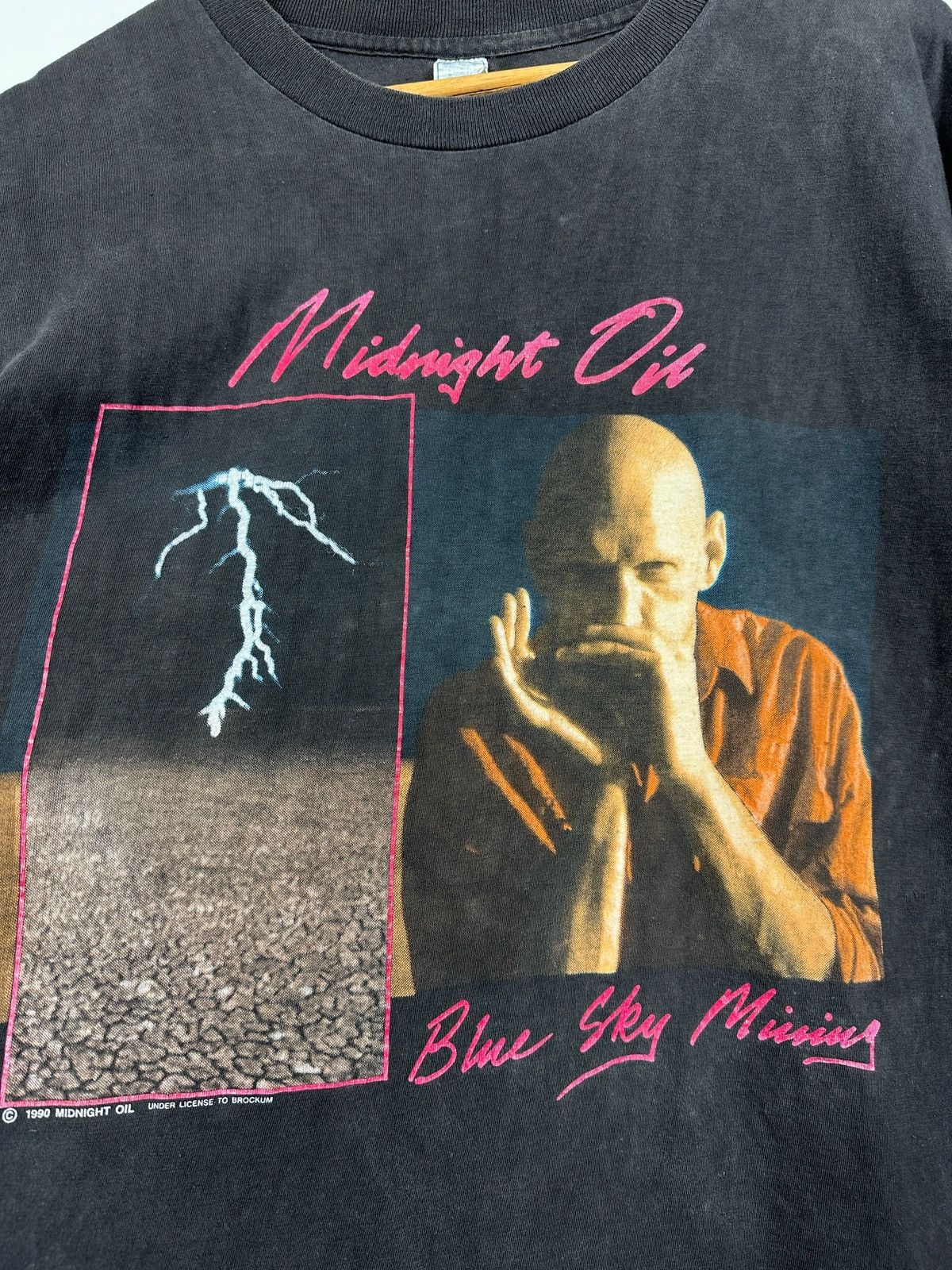 Band Tees 1990 Vintage Midnight Oil Blue Sky Mining Tour Shirt Size US M / EU 48-50 / 2 - 9 Thumbnail