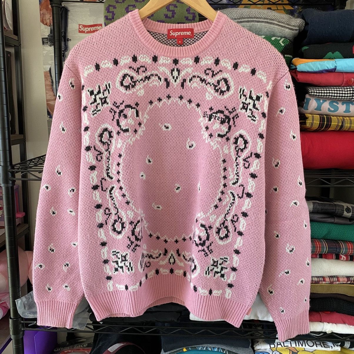 Supreme Supeme Credit Card Sweater Pink SS22 S | Grailed