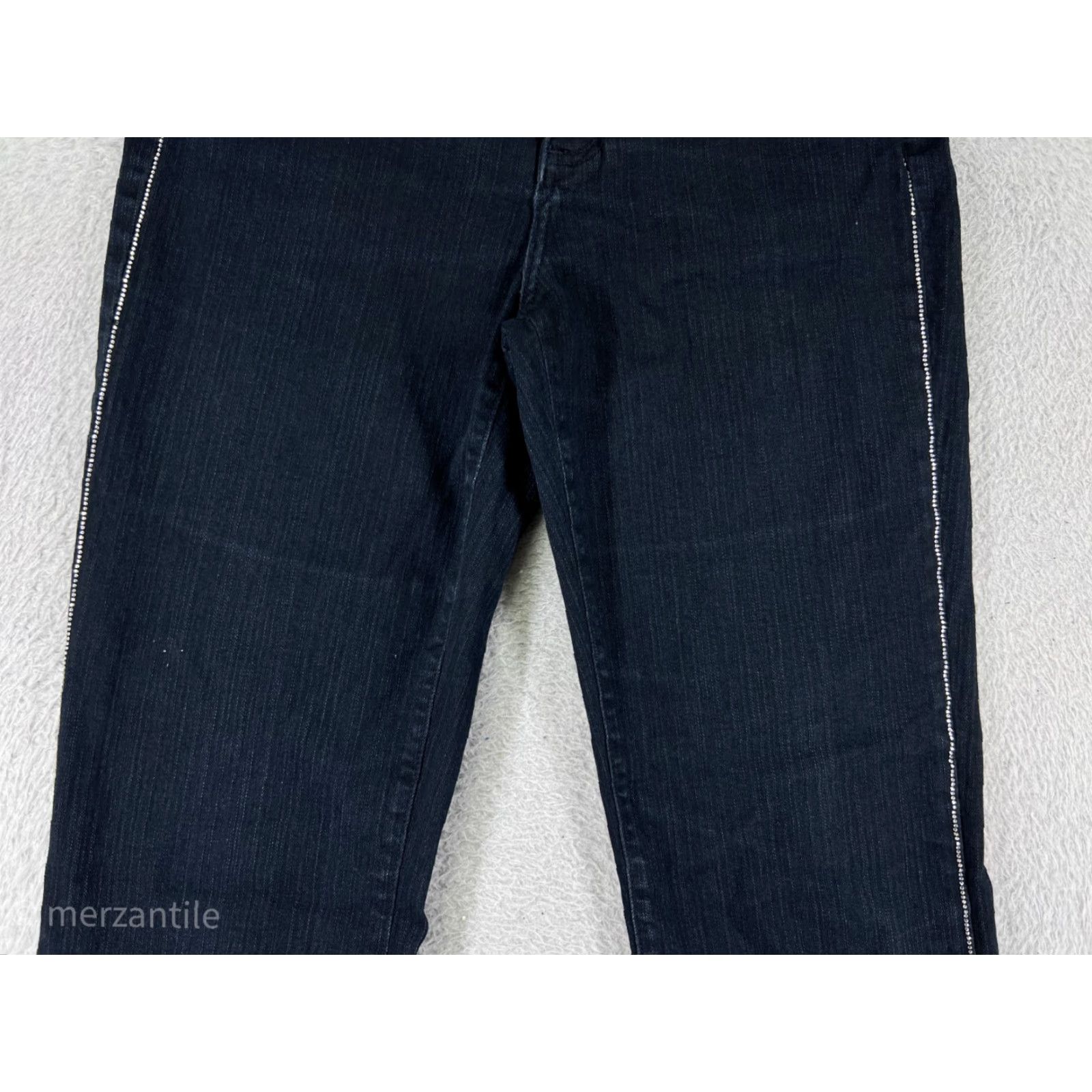 Denime Not Your Daughters Jeans Jeans Black Denim Bootcut 28x28 Womens 8 Regular Stretch Mid Rise 28in Inseam 28in Dark Wash 5-Pocket Design Zip Size 34" / US 12 / IT 48 - 7 Thumbnail