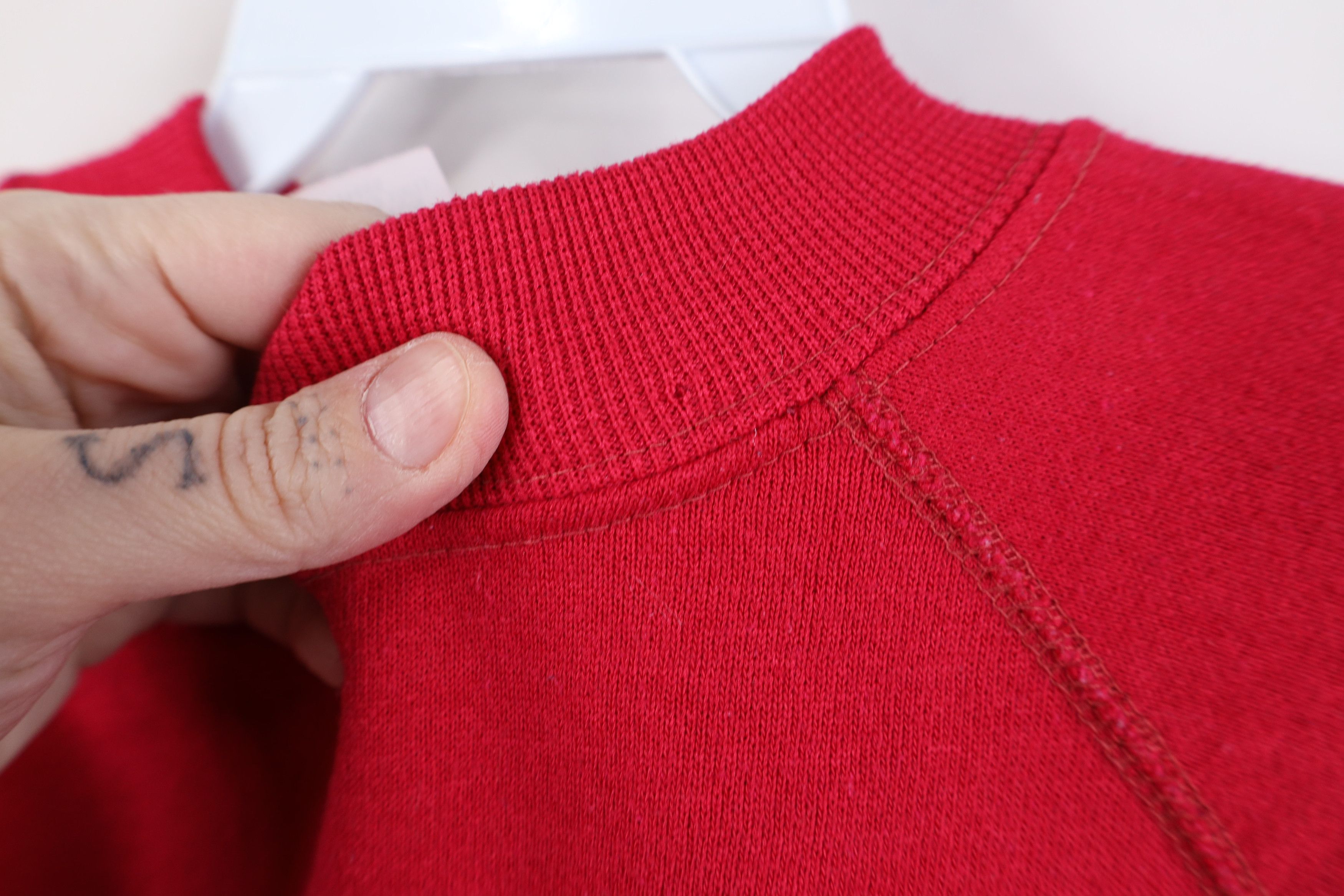 Vintage Vintage 70s Streetwear Raglan Sweatshirt Reddish Pink USA Size M / US 6-8 / IT 42-44 - 6 Thumbnail