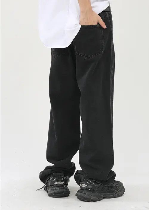 Japanese Brand × Jean Black Vintage Wash Straight Jeans Size US 32 / EU 48 - 3 Thumbnail