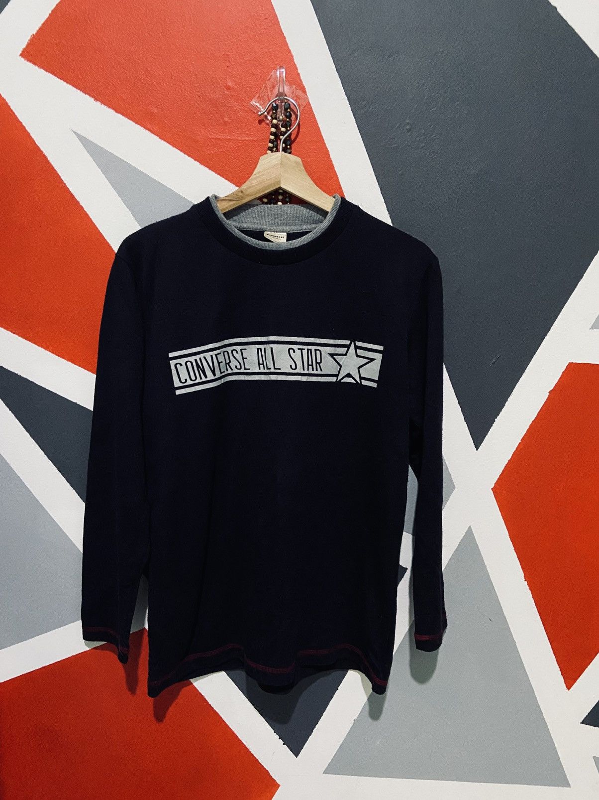 Converse Vintage Long Sleeve Converse All Star Size US M / EU 48-50 / 2 - 1 Thumbnail
