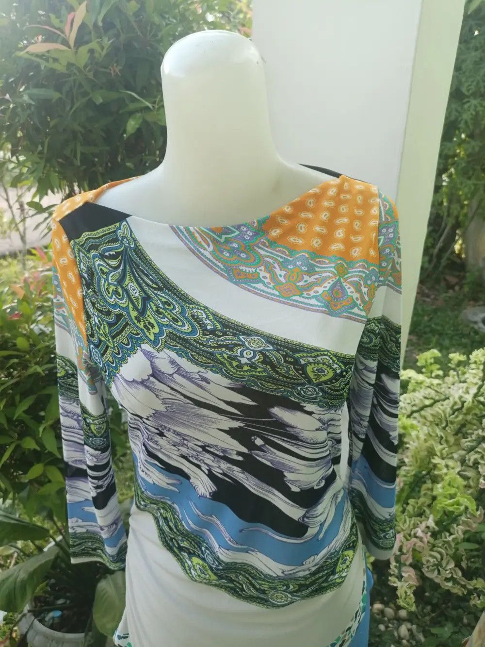 Etro ETRO Milano Blouse Tunic top 3/4 sleeves Size M / US 6-8 / IT 42-44 - 3 Thumbnail