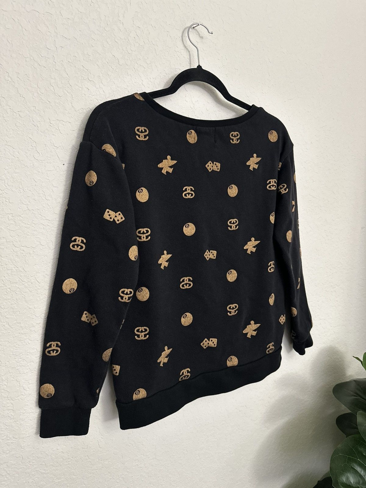 Stussy × Vintage Vintage 90s Stussy Streetwear AOP Sweatshirt Women’s XS Size XS / US 0-2 / IT 36-38 - 4 Thumbnail