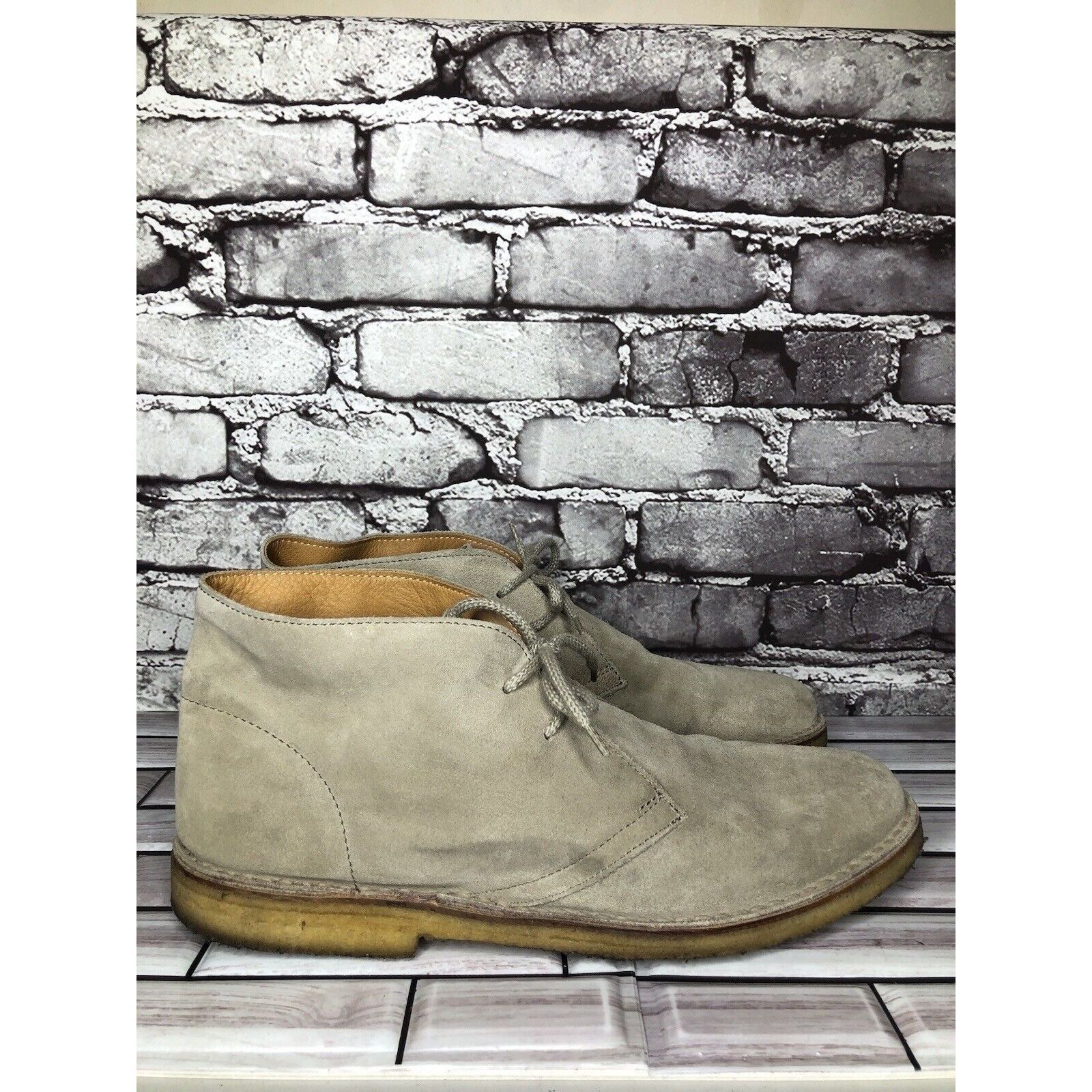 Barneys New York Barneys New York Beige Suede Leather Chukka Casual Lace Boot Size US 12 / EU 45 - 12 Thumbnail
