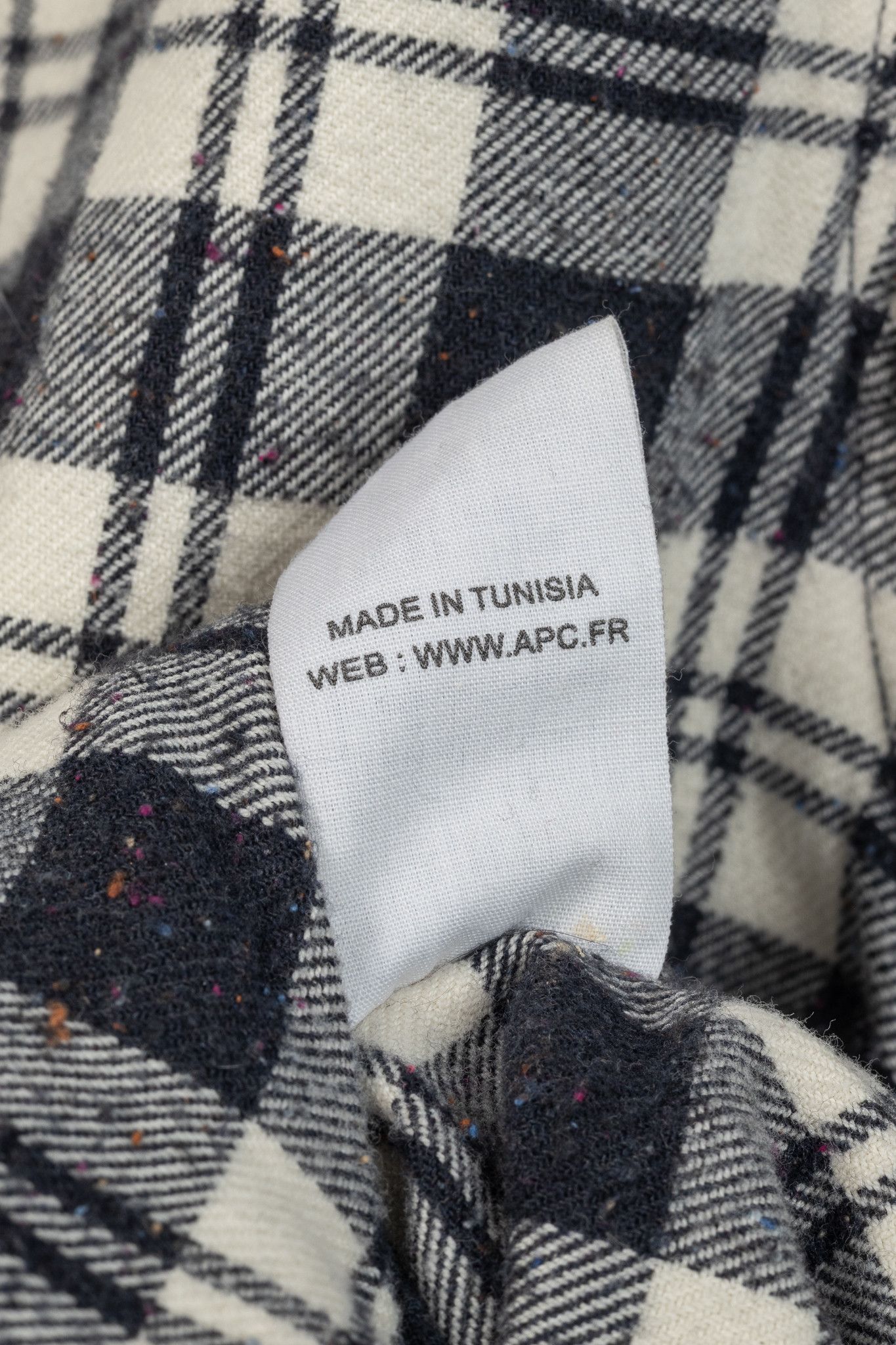 A.P.C. A.P.C. Navy & White Plaid-Flannel Buttoned Shirt Size US M / EU 48-50 / 2 - 10 Thumbnail