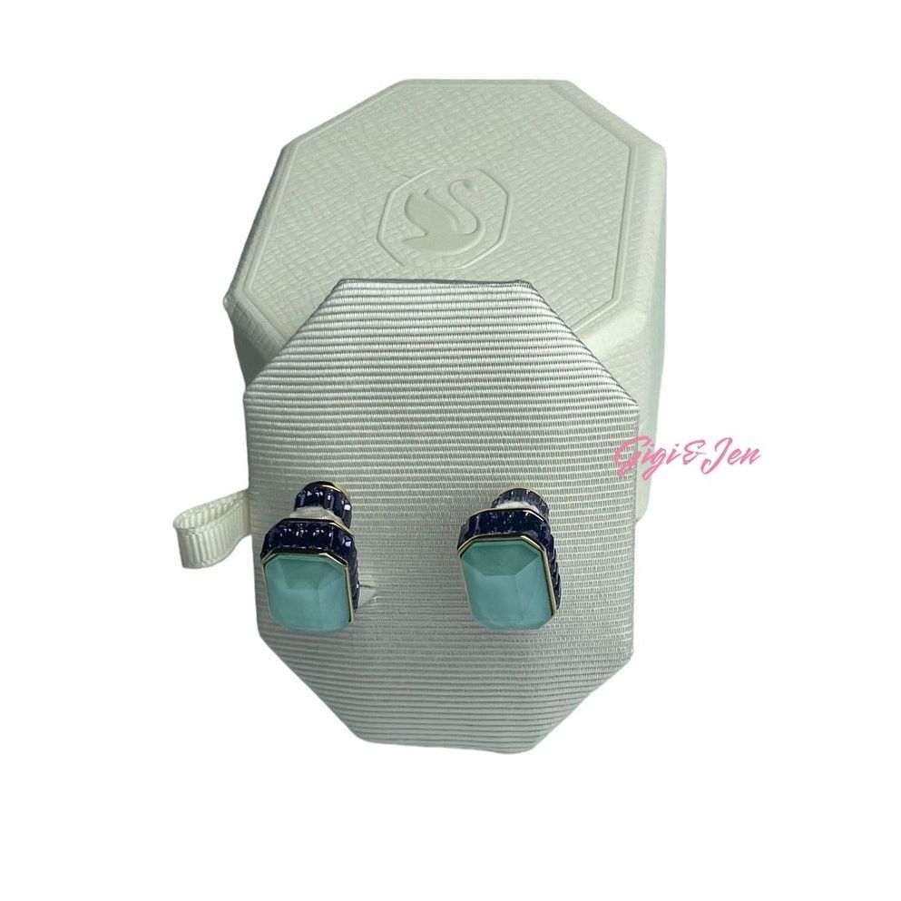 Swarovski Orbita Women's Gold Plated Metal Stud Earrings New