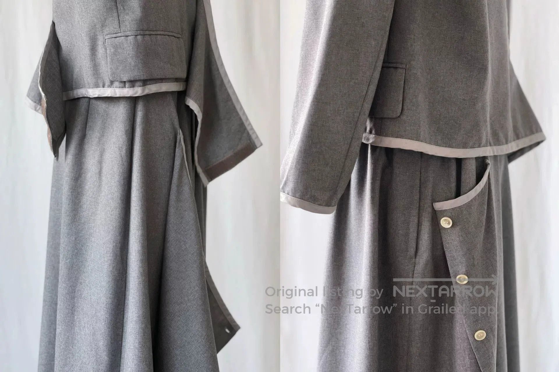 Tricot Comme des Garcons Gray Asymmetrical Layered Outfit Set. Size M / US 6-8 / IT 42-44 - 5 Thumbnail