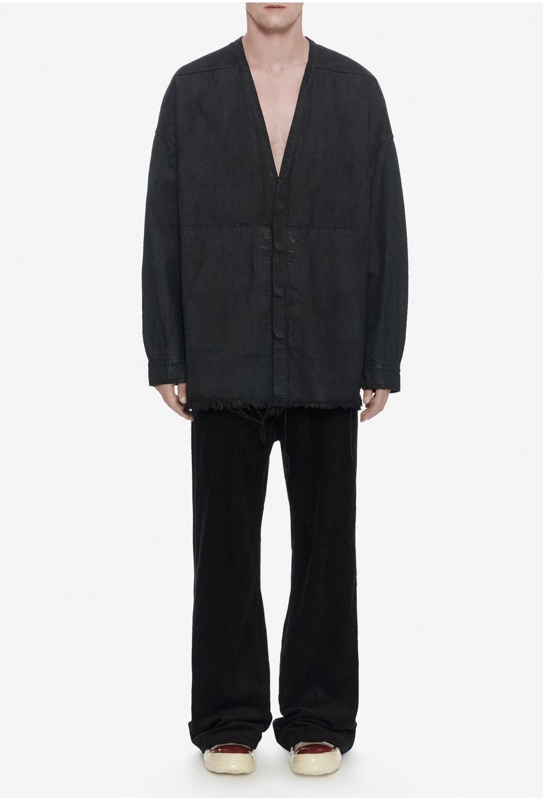 Rick Owens Drkshdw Rick Owens Drkshdw Lido Larry Convertible Dark Wash Shirt Size US L / EU 52-54 / 3 - 4 Thumbnail