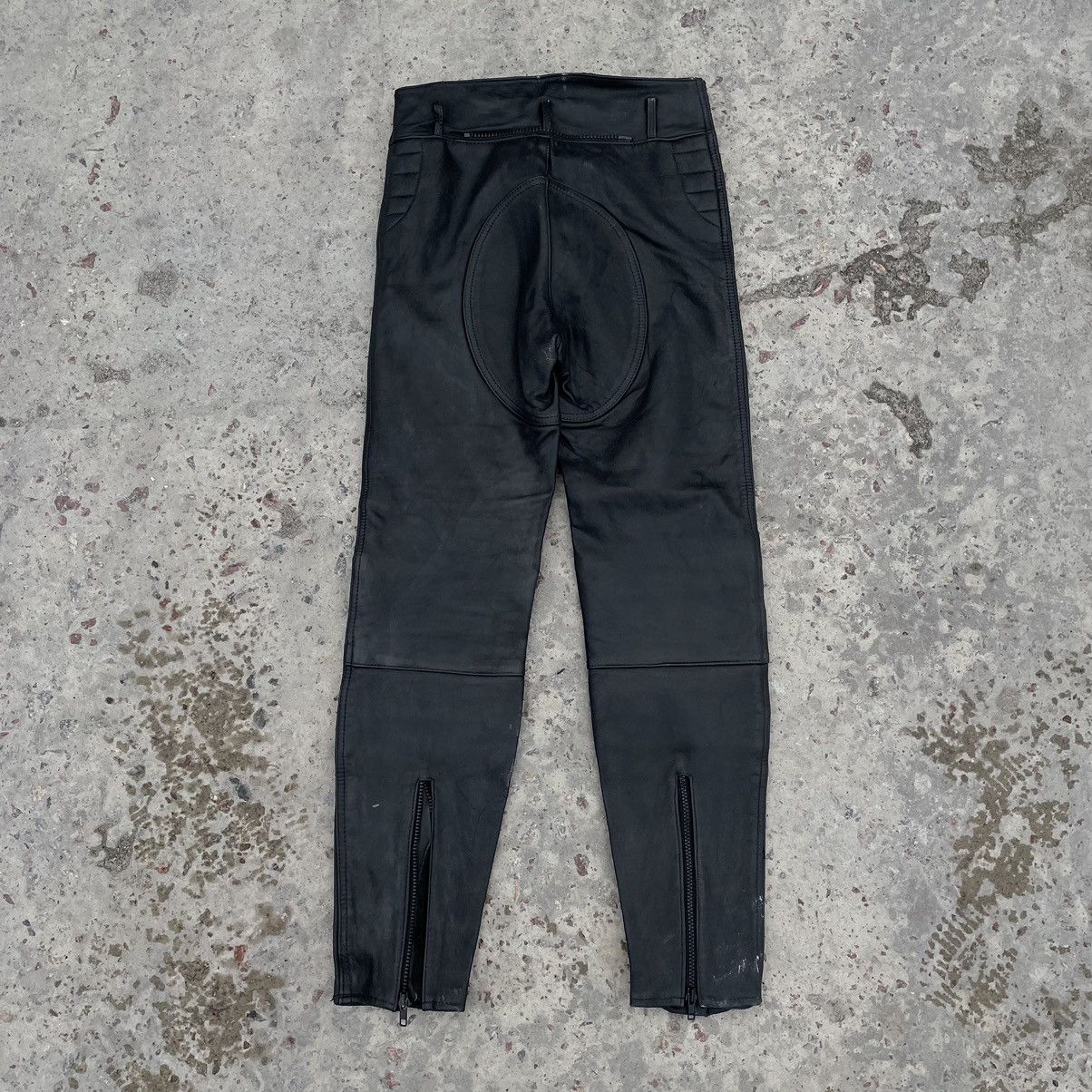 Other Vintage Moto Pants 28 Real Leather Y2K 90s USA Style Size US 28 / EU 44 - 2 Thumbnail