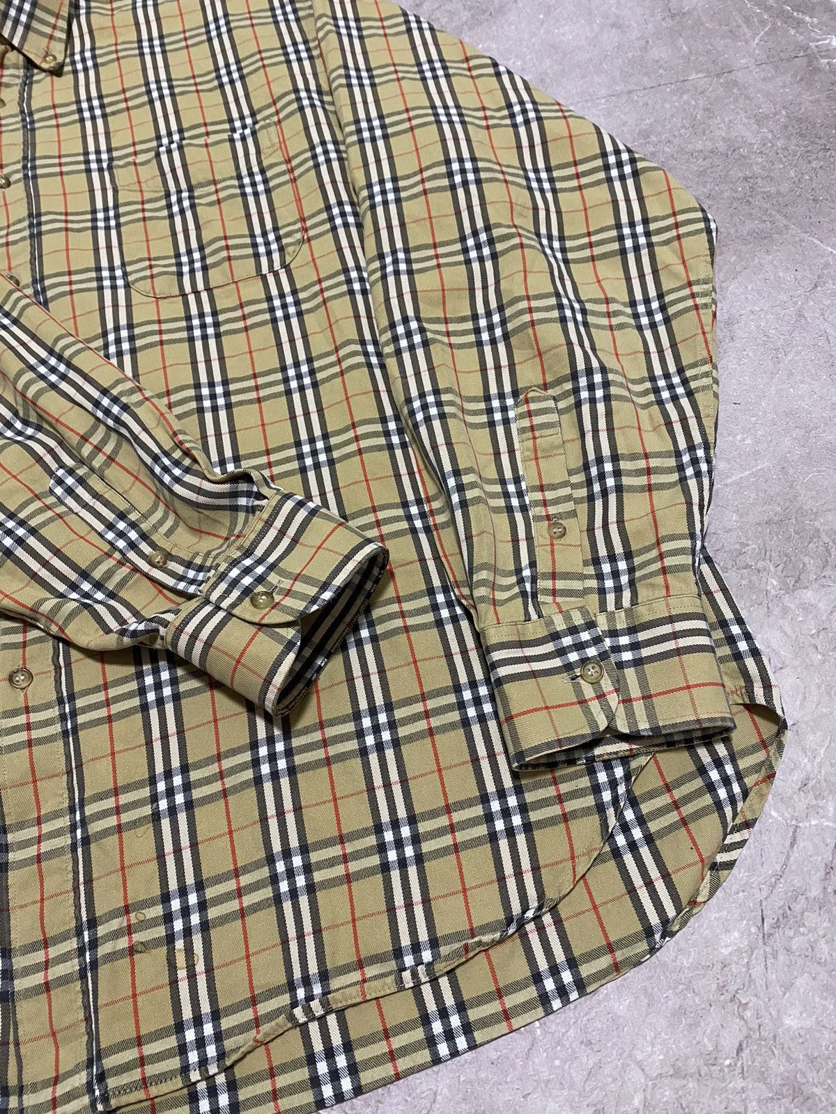 Vintage 90s Burberrys of London Button Nova Check Shirt Y2K