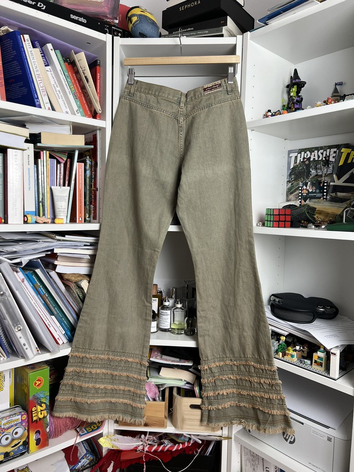 Japanese Brand Vintage Y2K wide leg flared denim pants 32 avantagarde Size 32" / US 10 / IT 46 - 2 Thumbnail
