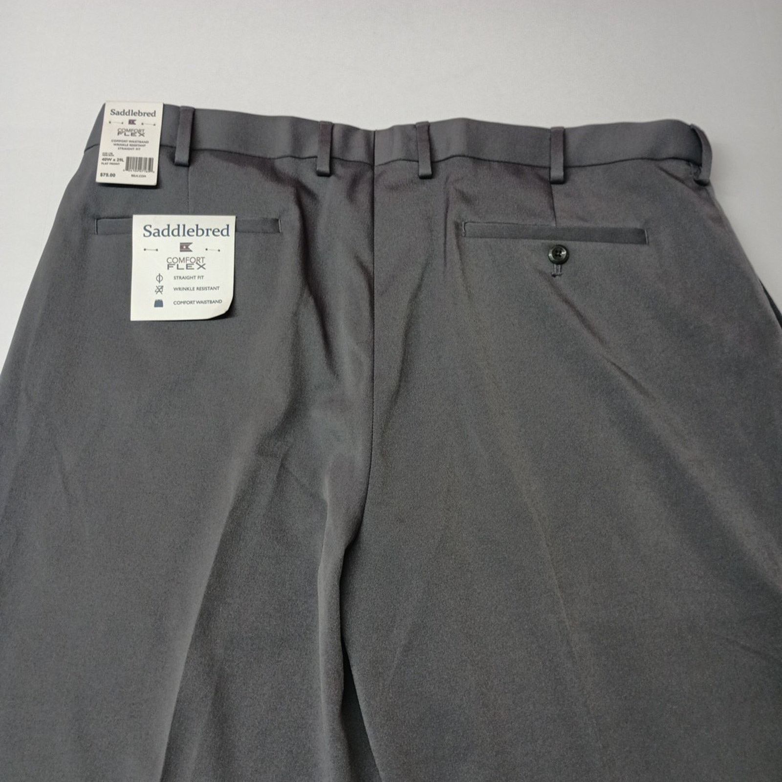 Saddlebred Saddlebred Straight Fit Dress Pants Men's Size 40x29 Gray Size US 40 / EU 56 - 8 Thumbnail