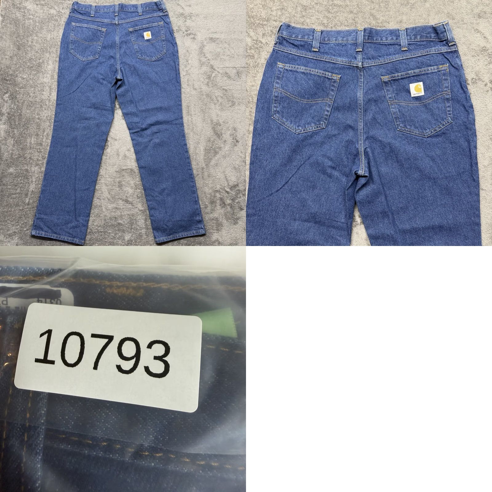 A Carhartt Jeans Mens 34x30 Relaxed Fit Straight Blue Denim Workwear