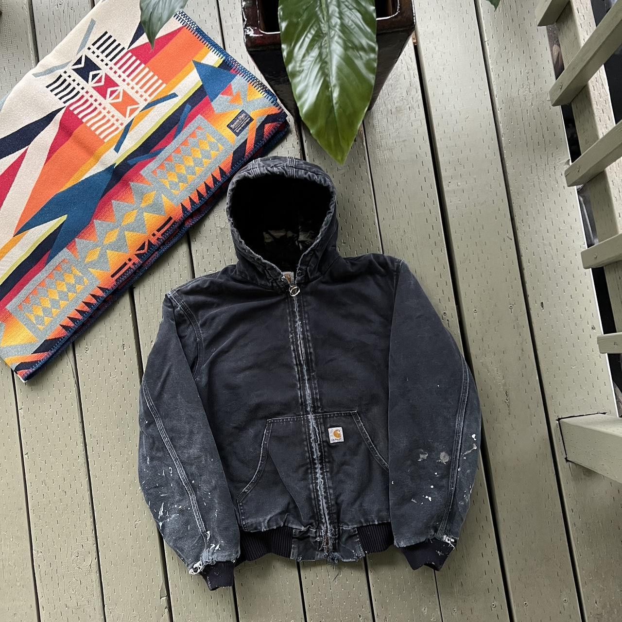 Carhartt × Vintage Vintage carhartt workwear jacket Faded black distressed Size US M / EU 48-50 / 2 - 4 Thumbnail