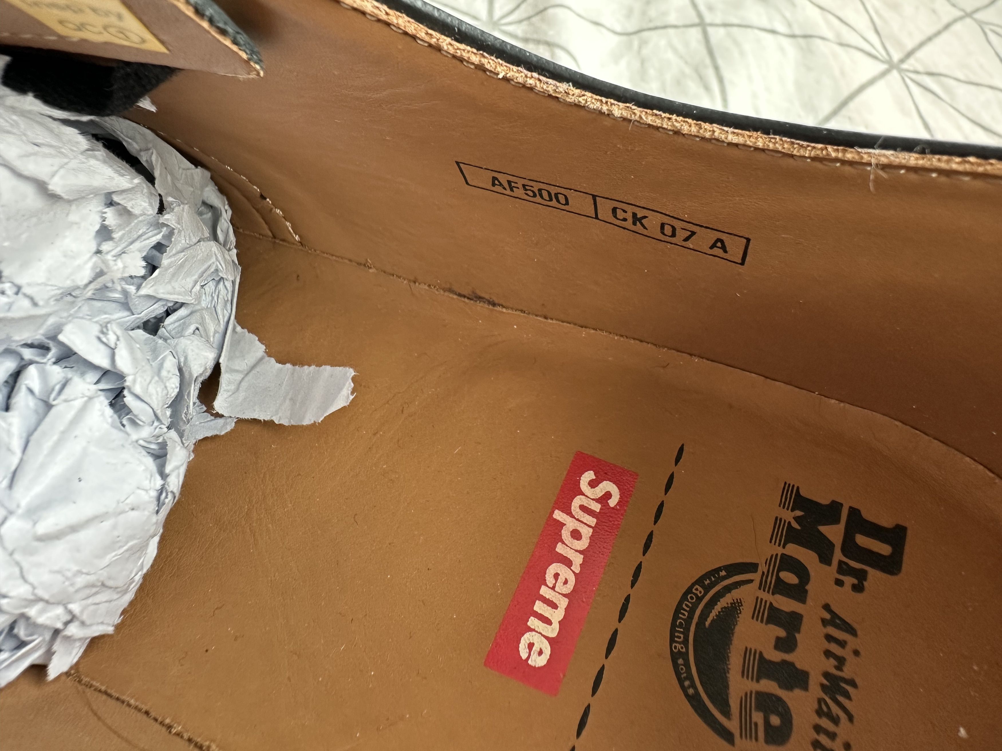 Dr. Martens × Supreme FW25 Supreme x Dr. Martens 1461 3-Eye Shoe Black Skull Size US 12 / EU 45 - 5 Thumbnail