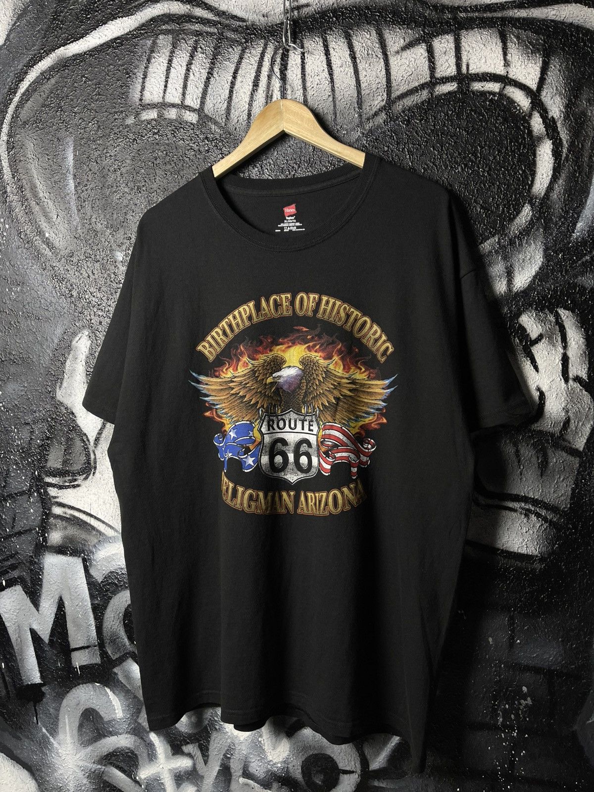 Hanes Hanes Birthplace Of Historic Seligman Arizona Route 66 Tee Size US XL / EU 56 / 4 - 1 Thumbnail